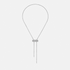Gold Latch Pendant on MM Chain in White Gold