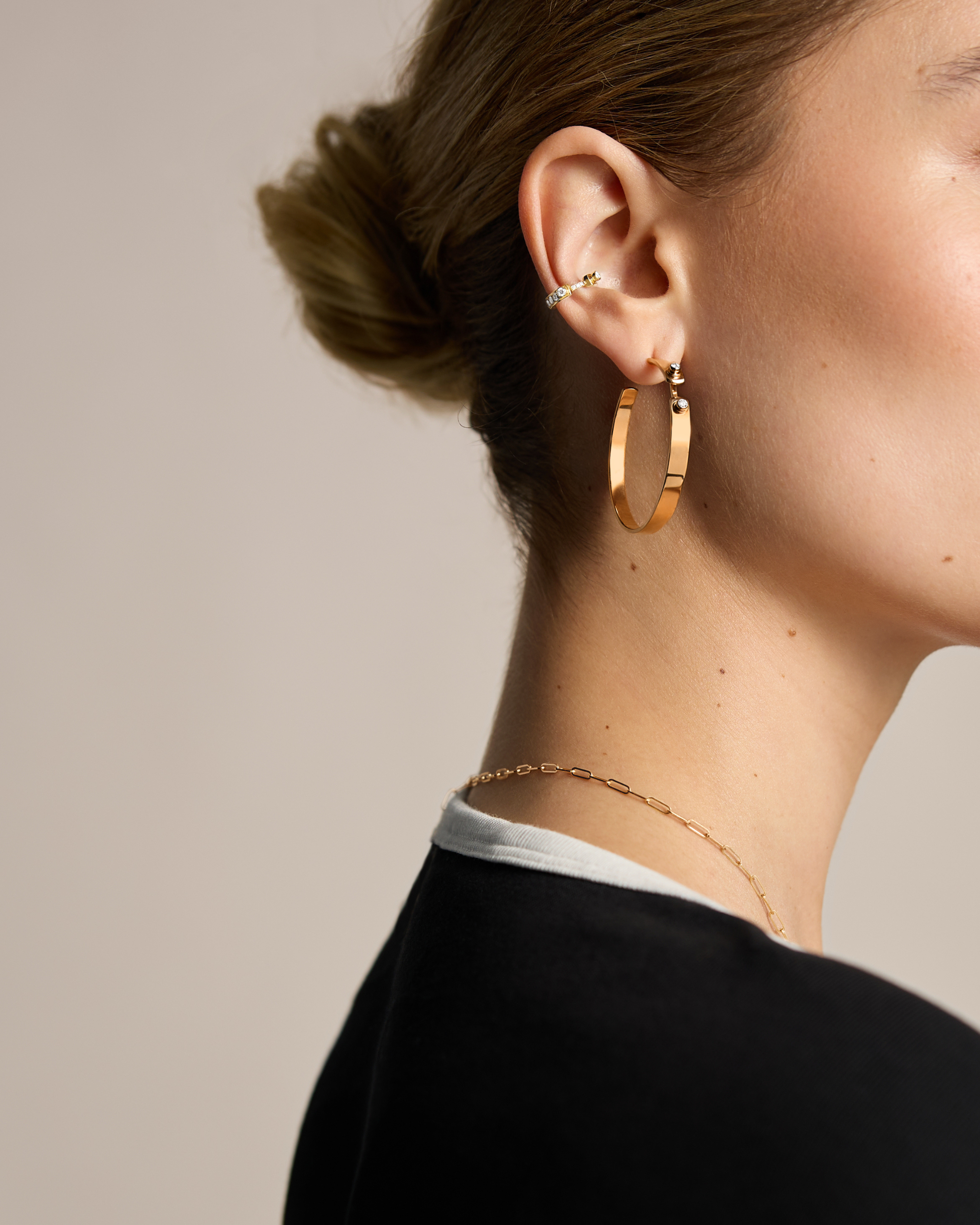 Créoles Mood Monday Morning Simple en Or Rose