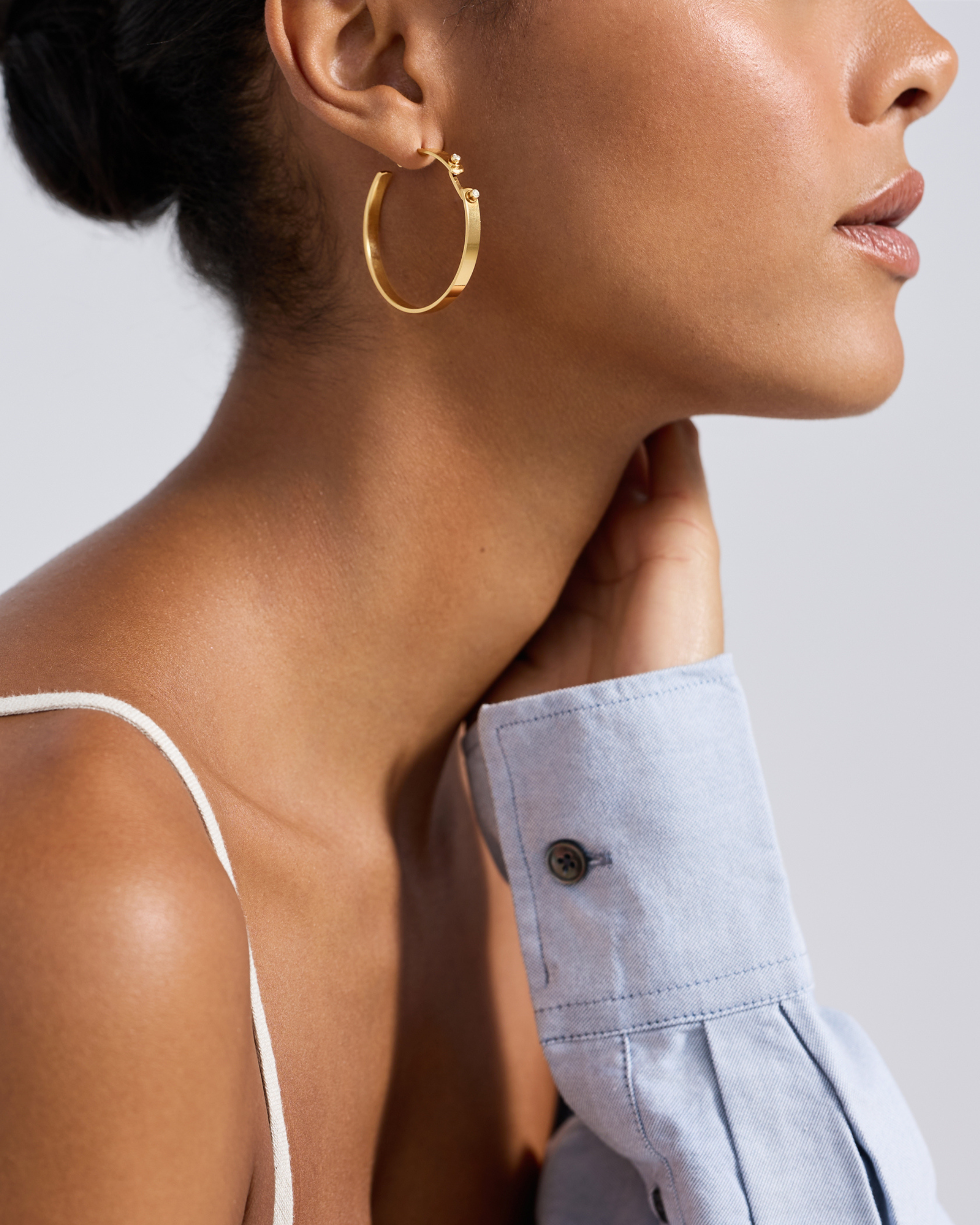 Créoles Mood Monday Morning Simple en Or Rose