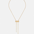 Semi-Paved Latch Pendant on MM Chain in Yellow Gold