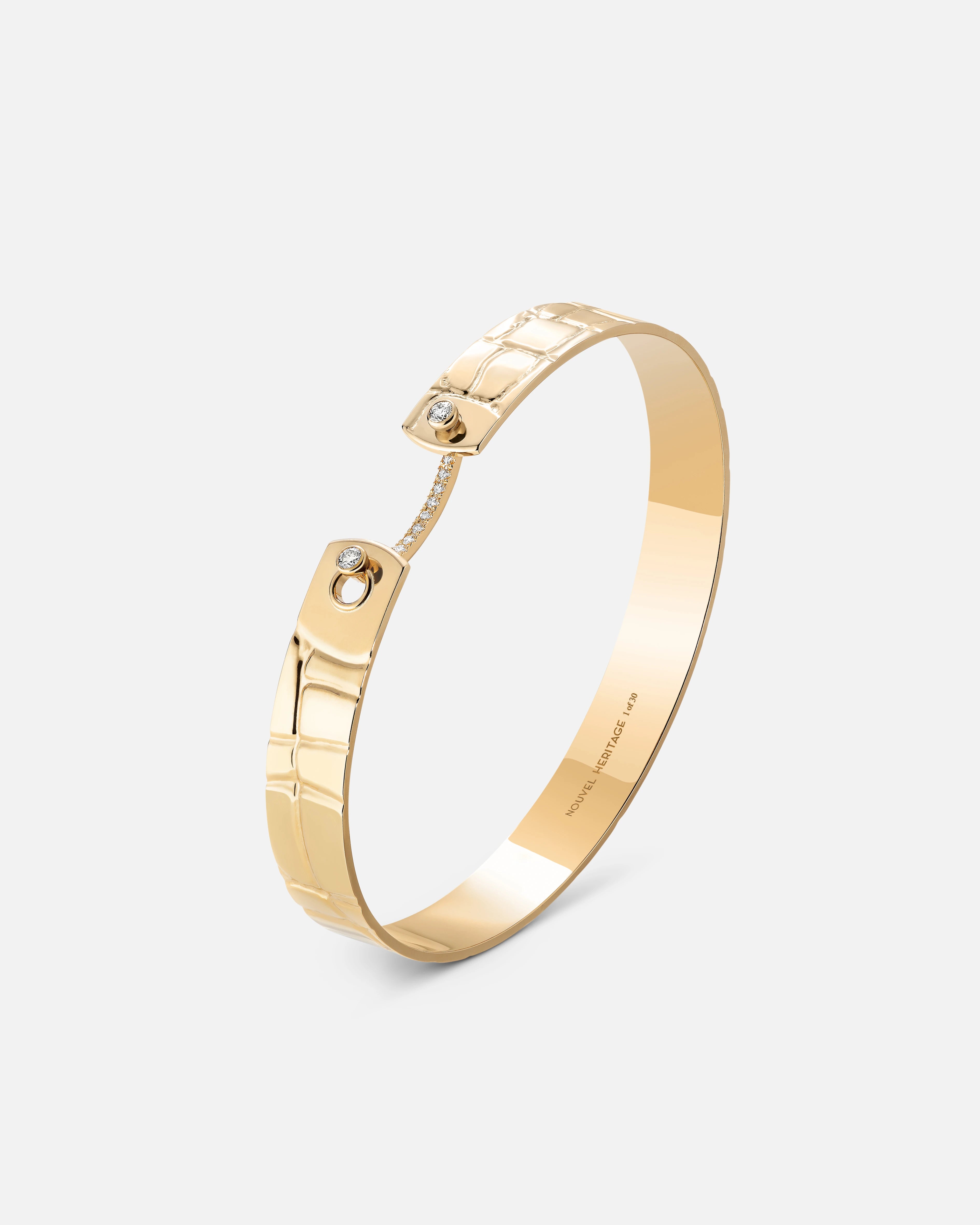 Later Alligator Mood Bangle in Yellow Gold – Nouvel Heritage