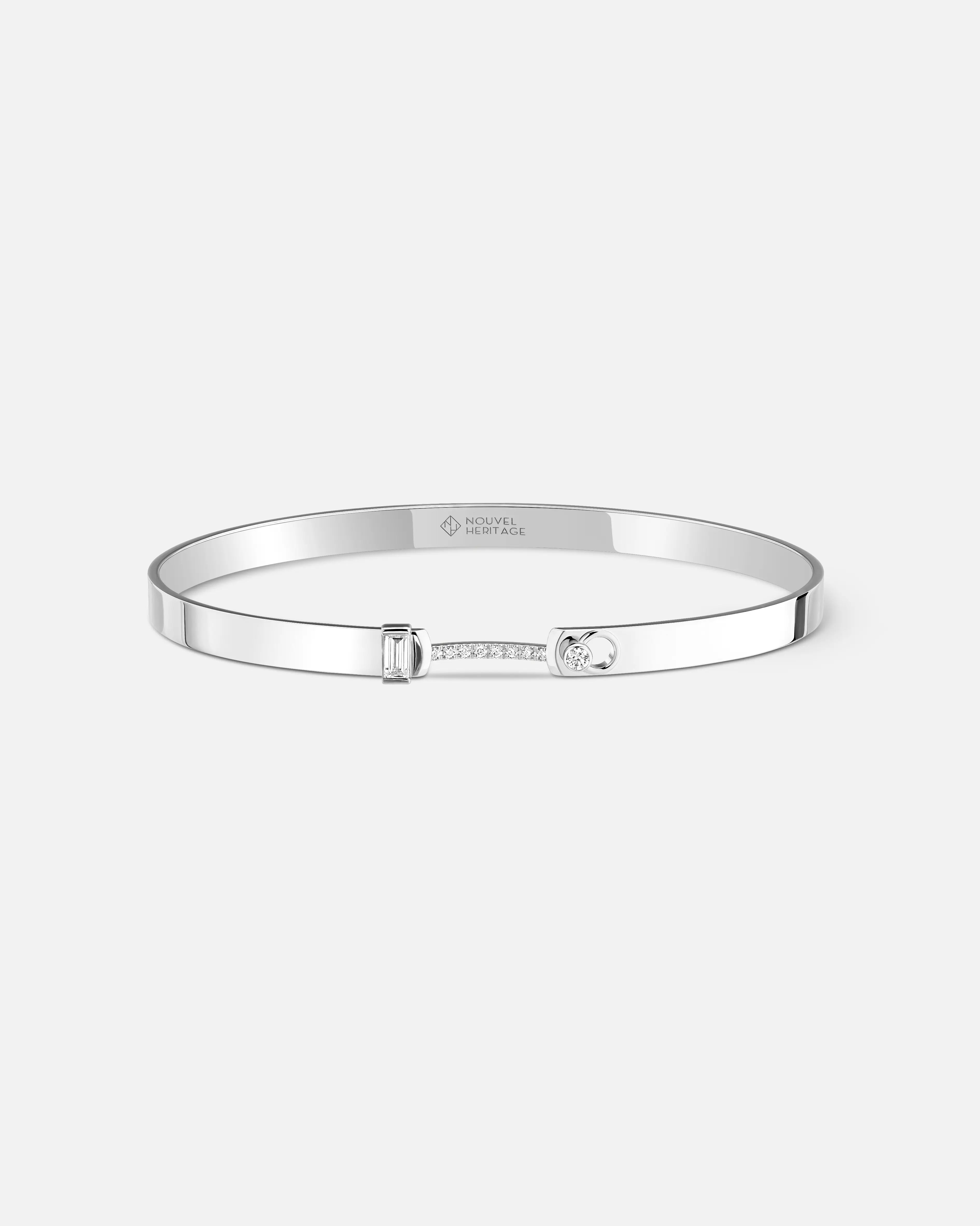 Dinner Date Mood Bangle in White Gold