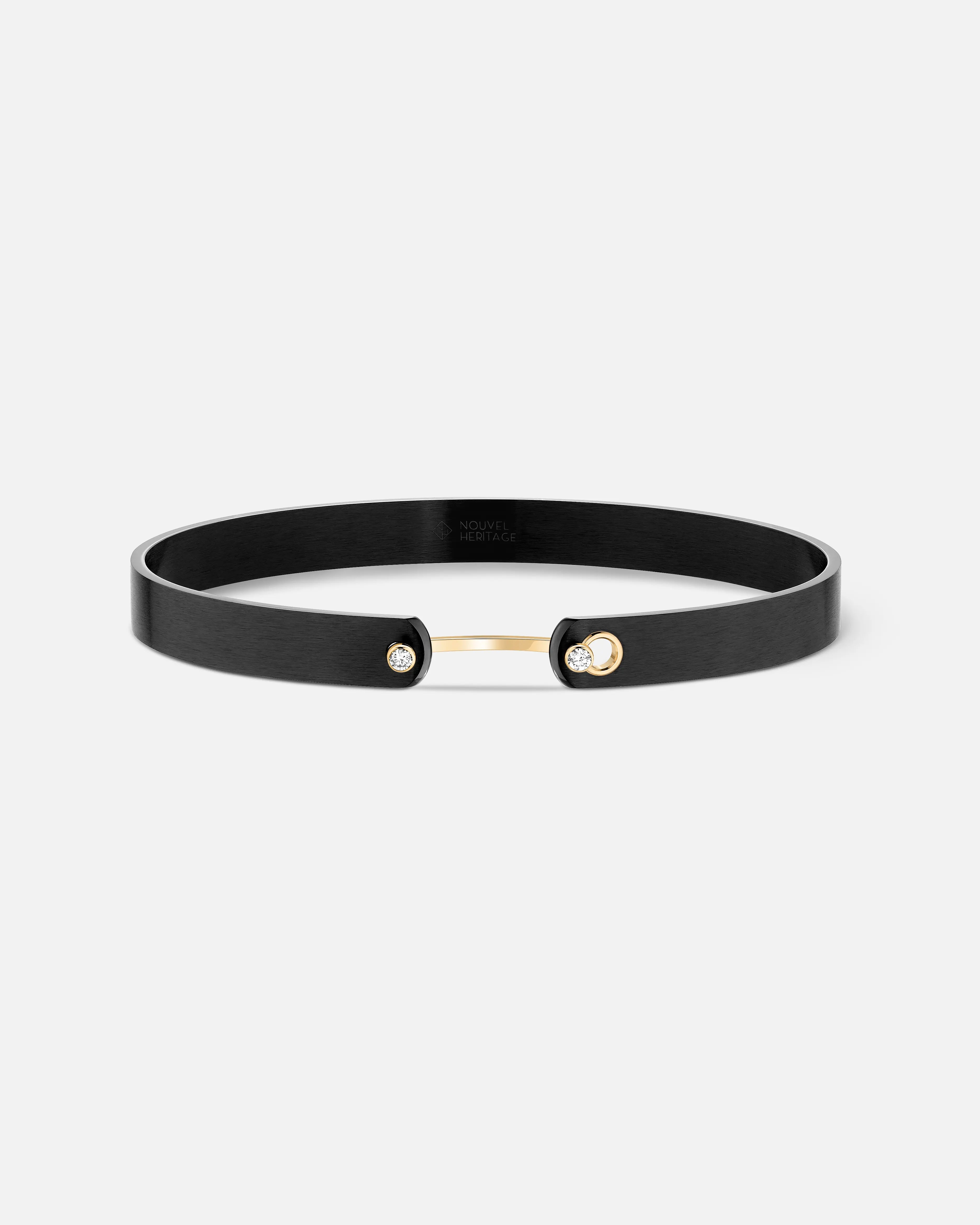 Midnight In Manhattan GM Mood Bangle in Yellow Gold