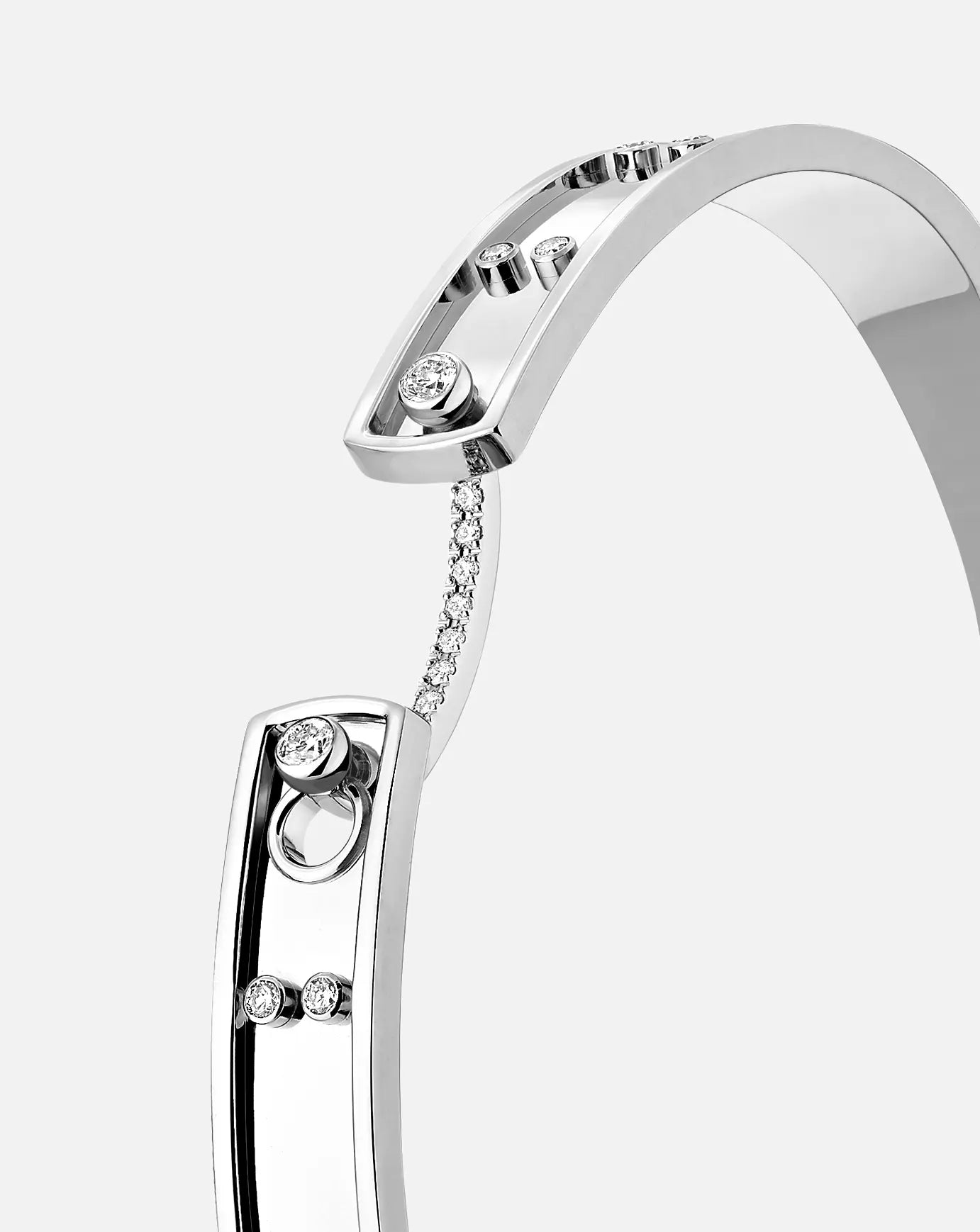 Picnic in Paris Mood Bangle in White Gold