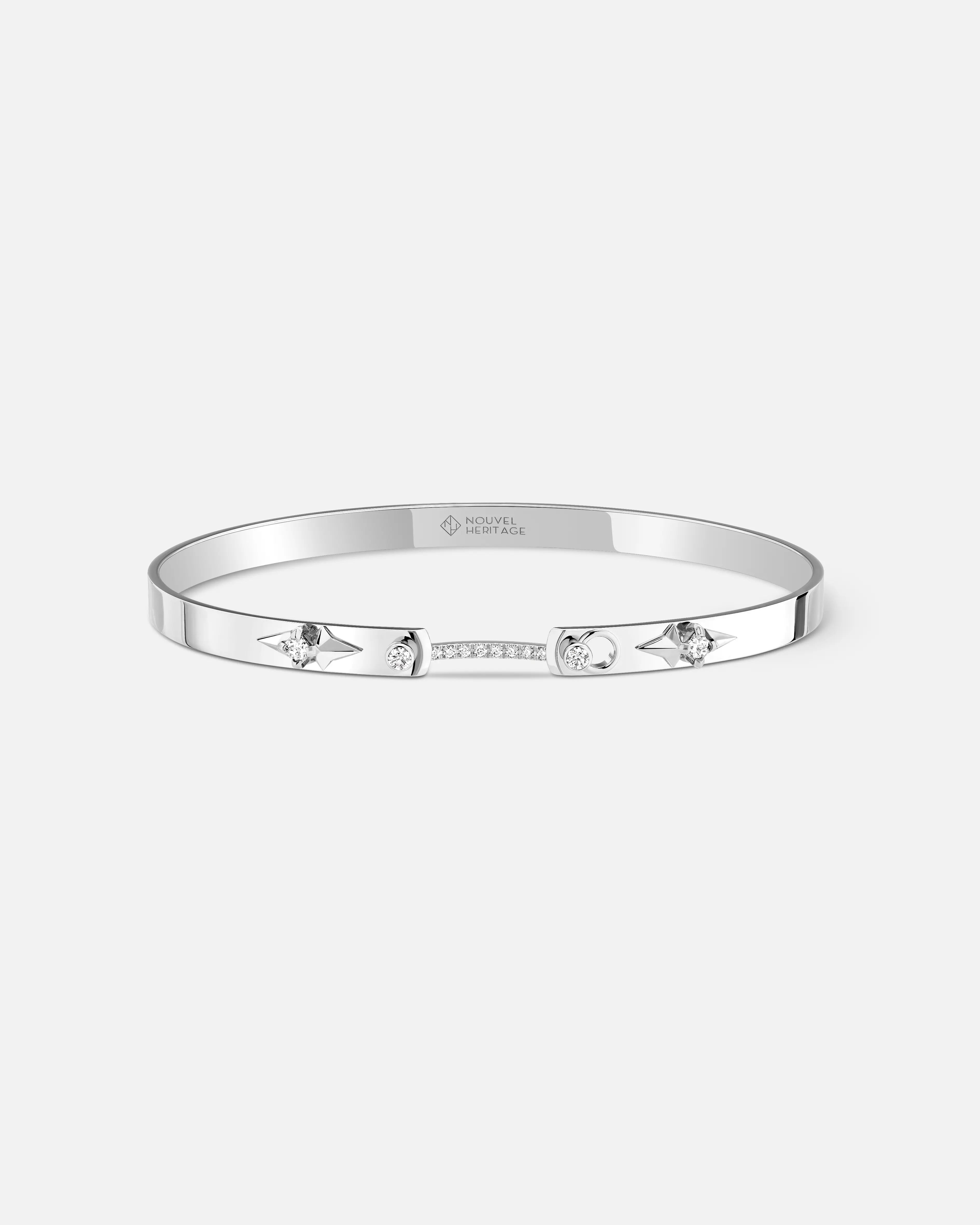 Reverie Mood Bangle in White Gold