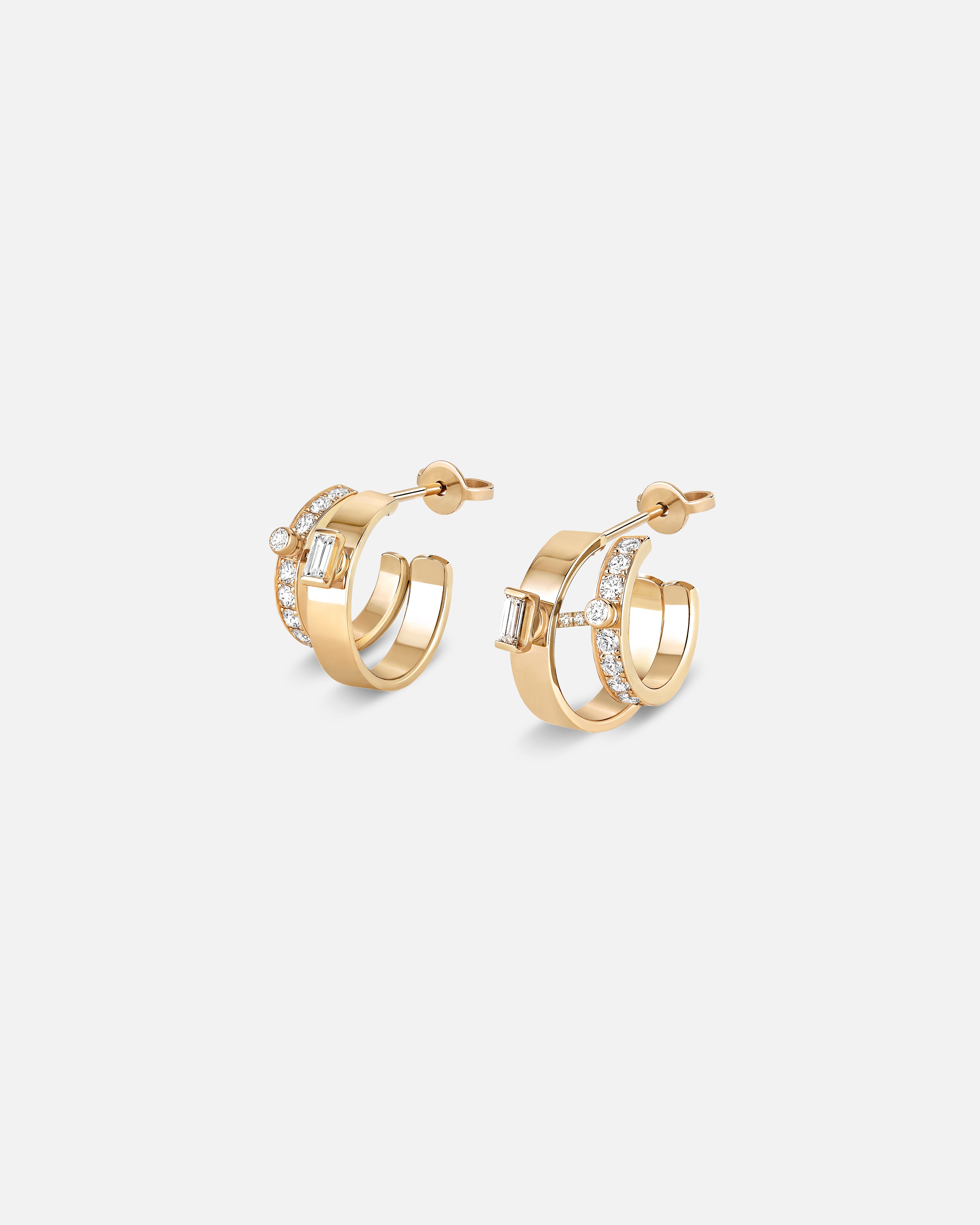Dinner Date Mood Hoops in Yellow Gold