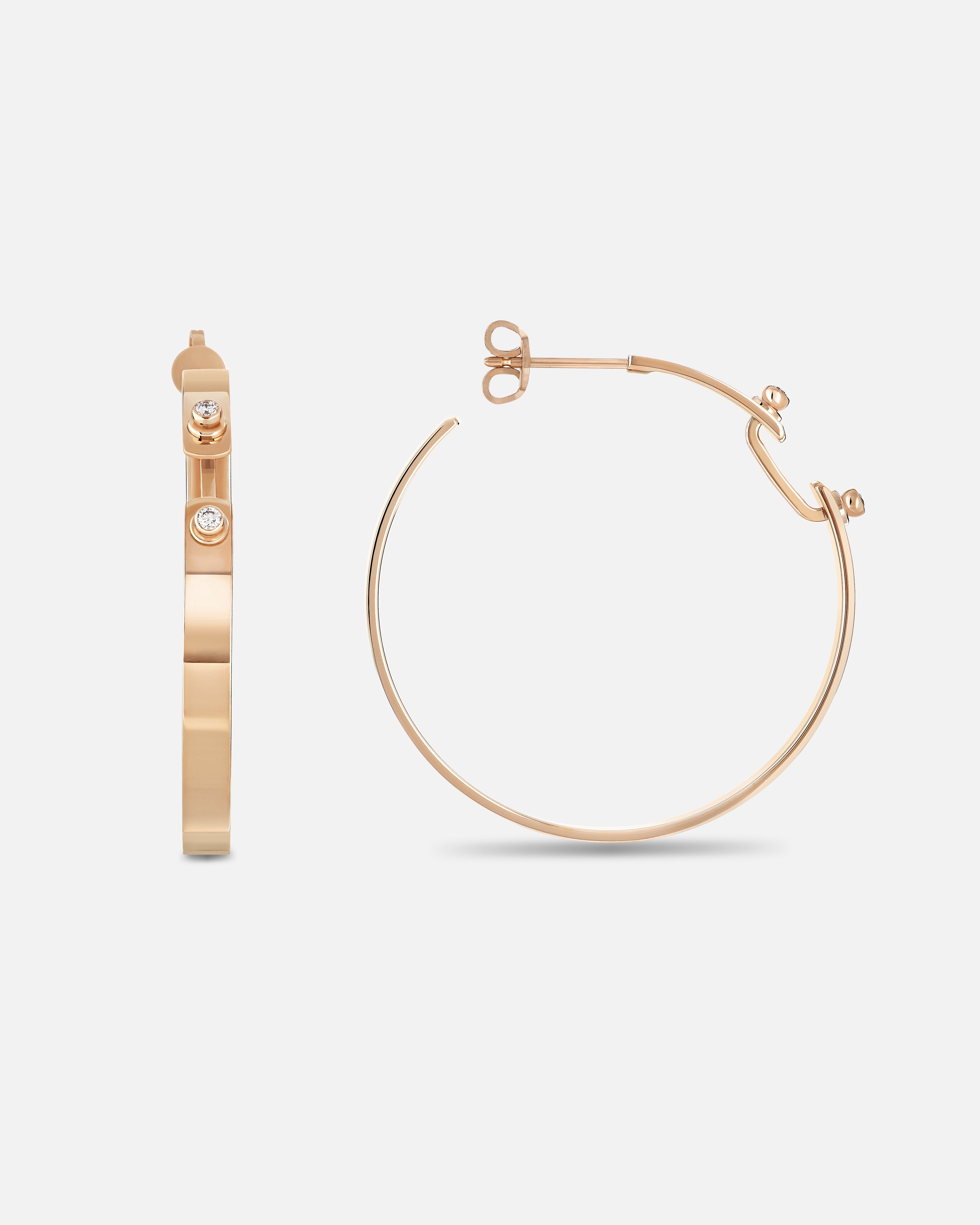 Créoles Mood Monday Morning Simple en Or Rose