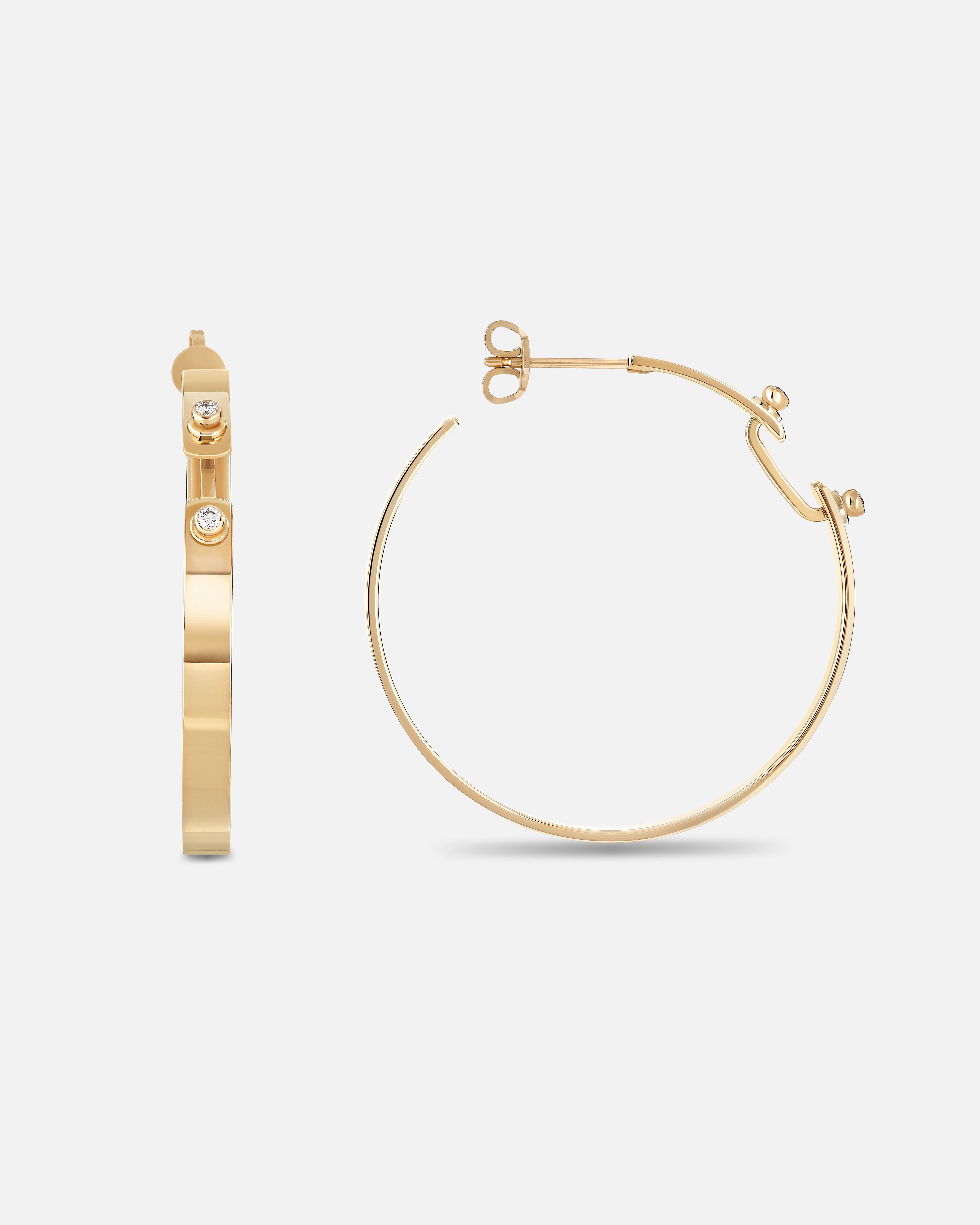 Créoles Mood Monday Morning Simple en Or Jaune