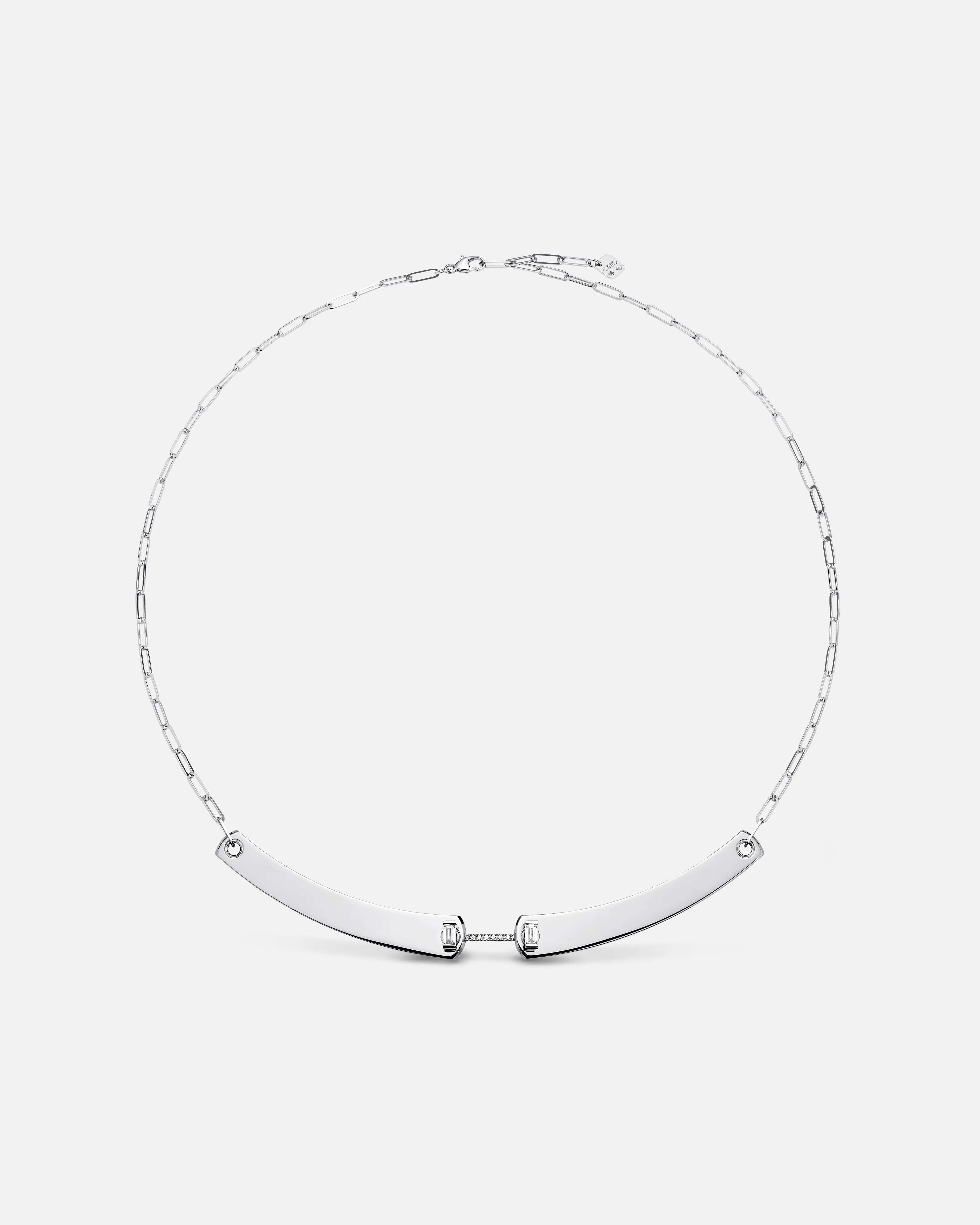 Dinner Date Mood Necklace in White Gold