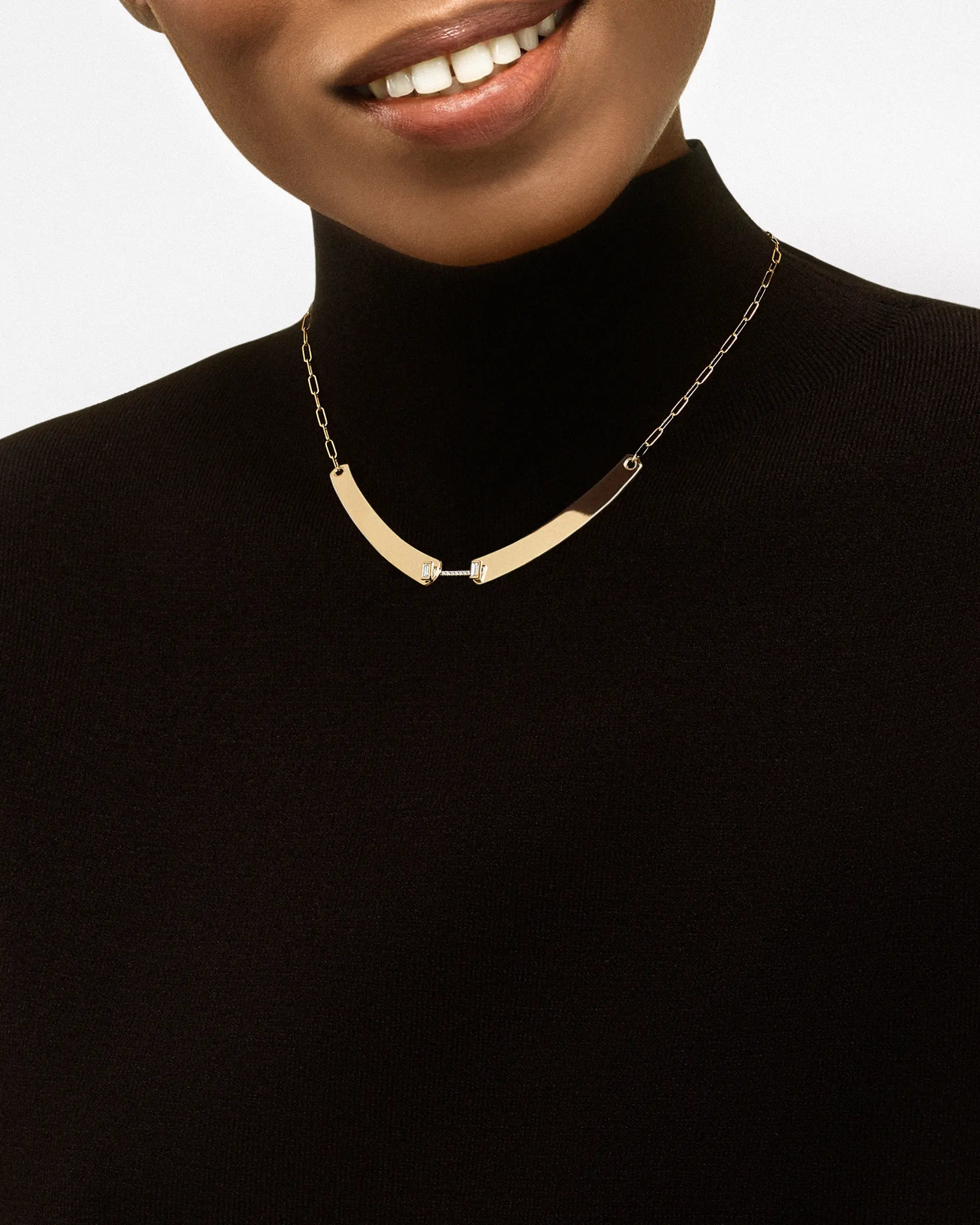 Dinner Date Mood Necklace in Yellow Gold