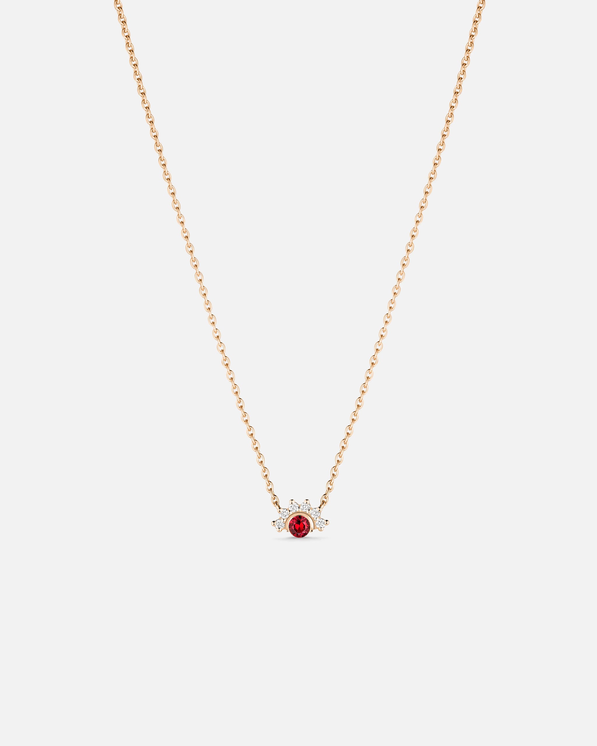 Red Spinel Pendant in Rose Gold - 1 - Nouvel Heritage
