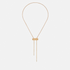 Gold Latch Pendant on MM Chain in Rose Gold