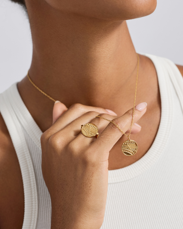 Styling Gold Medallion Jewelry