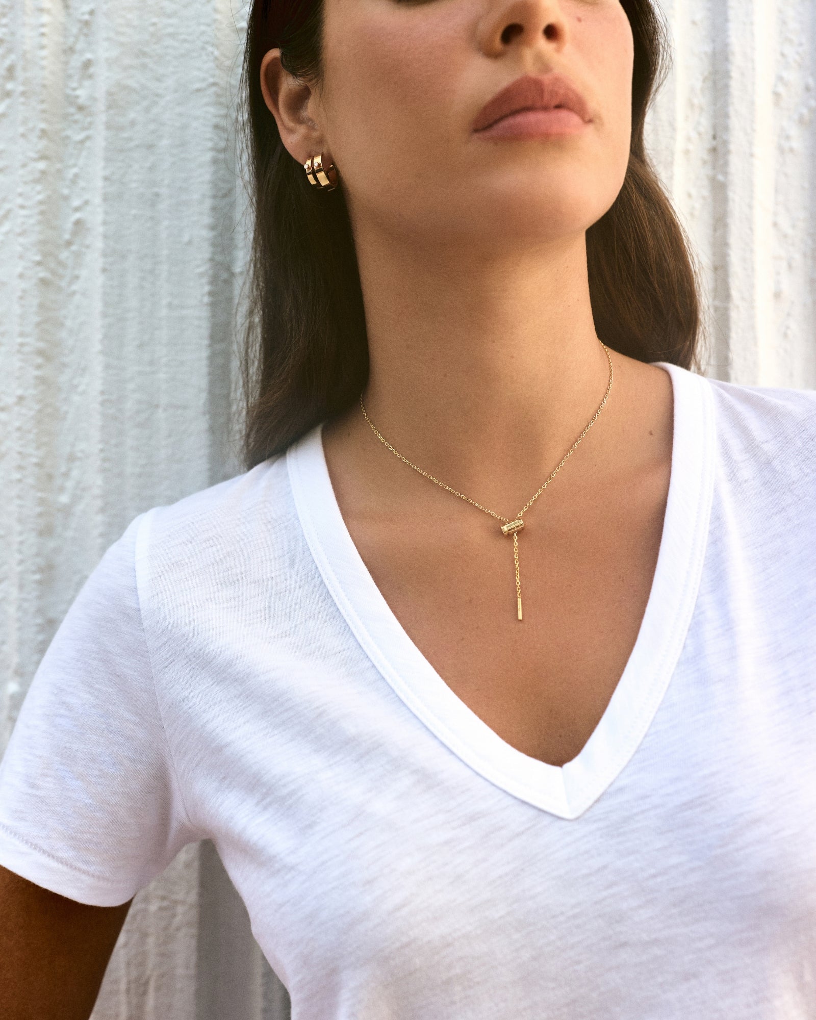 Gold Mini Latch Pendant Look