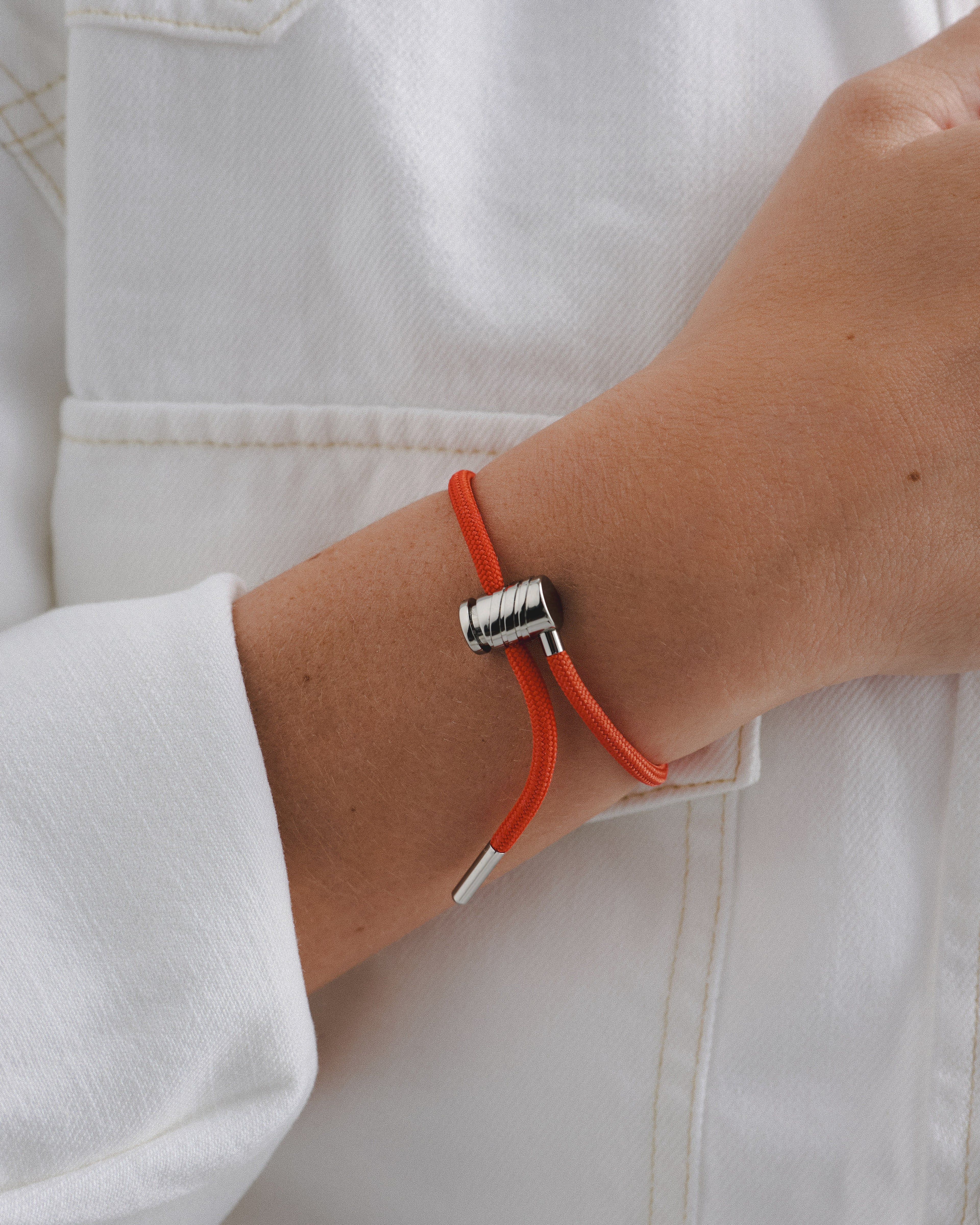 Titanium Mini Latch on Orange Cord