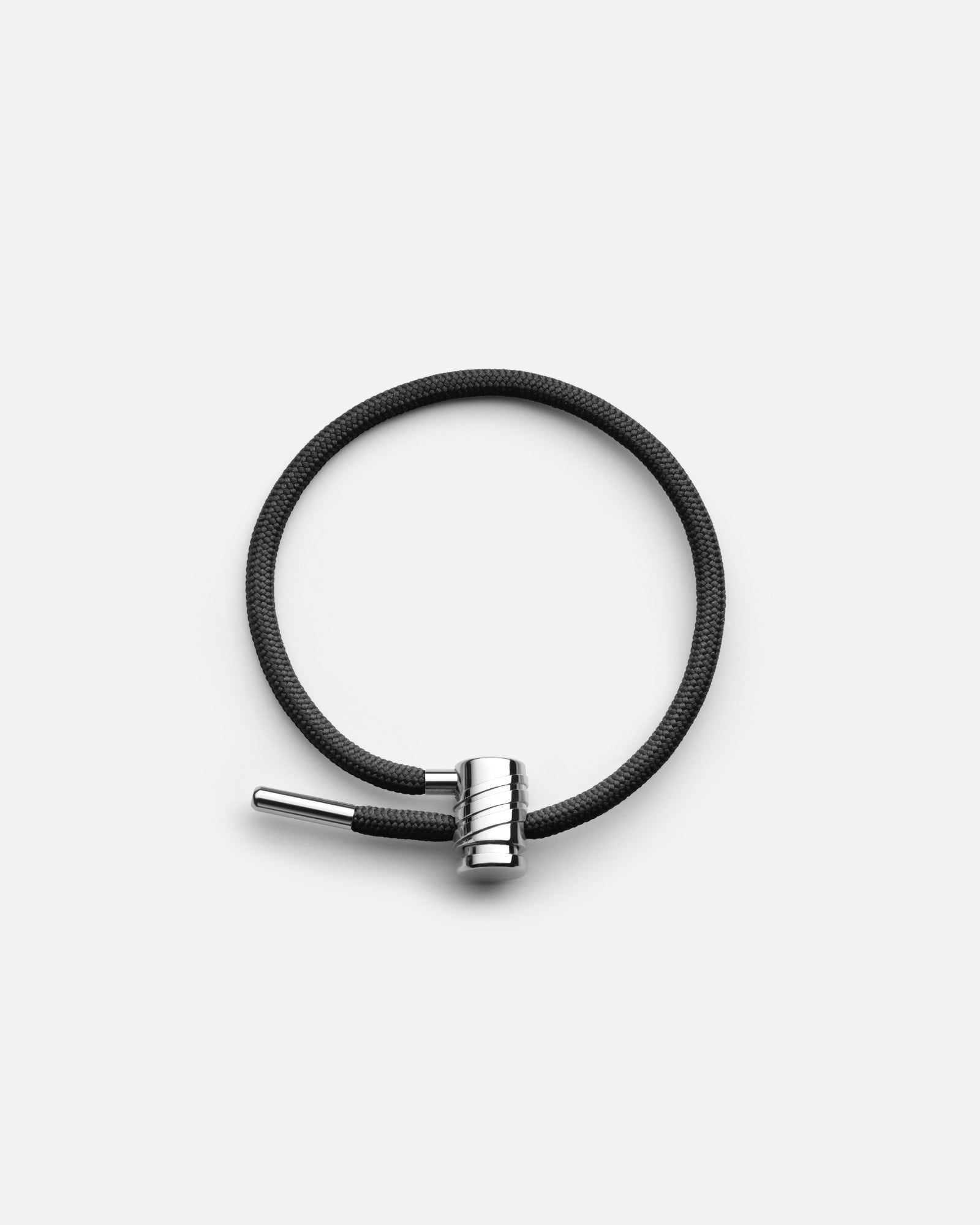 Titanium Mini Latch on Black Cord