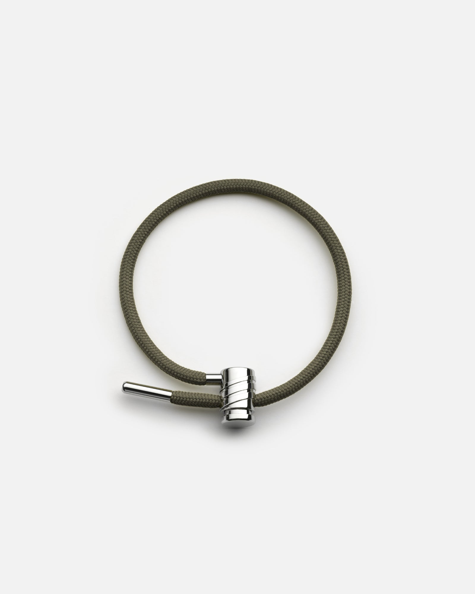 Titanium Mini Latch on Green Cord