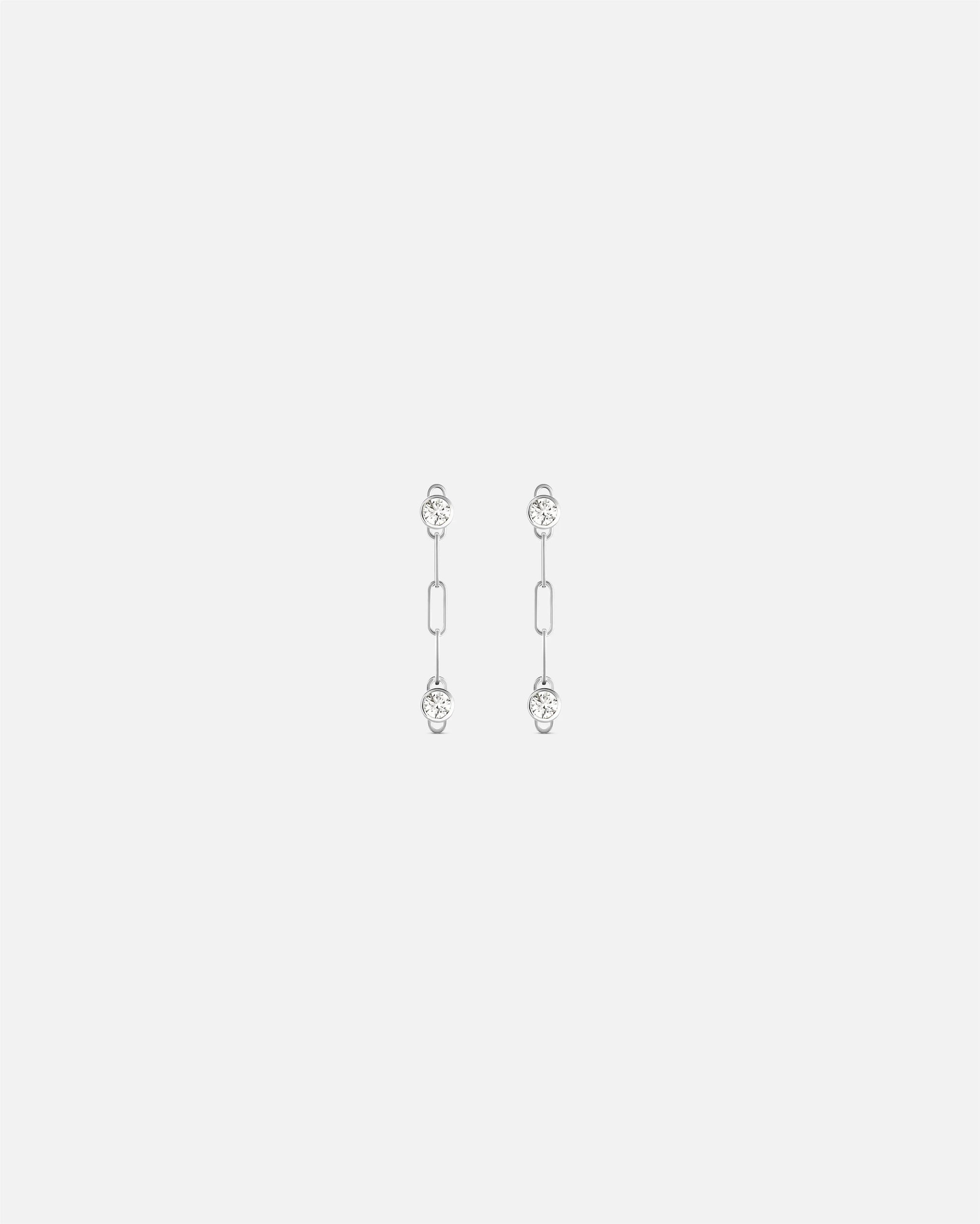 Round Duo PM Classics Earrings in White Gold - 1 - Nouvel Heritage