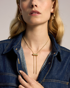Gold Latch Pendant on MM Chain in Yellow Gold