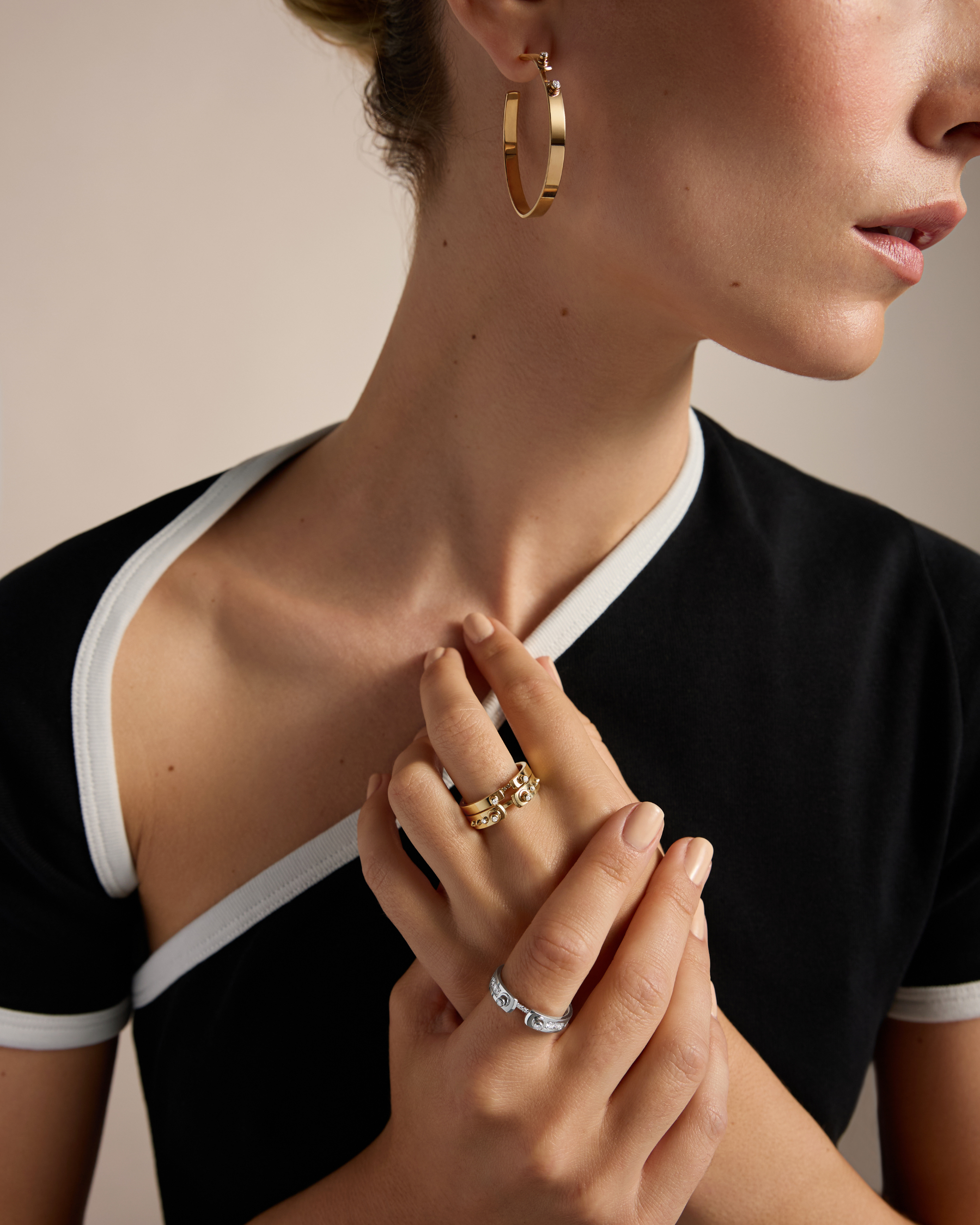 Bague Mood Tuxedo en Or Blanc