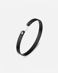 Midnight In Manhattan GM Mood Bangle in White Gold with Black Diamonds