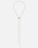 Pendentif Latch Pavé avec chaîne GM en or jaune