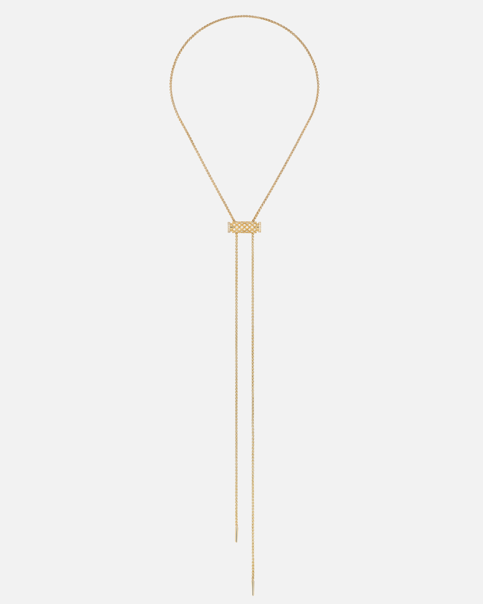 Diamond Latch Pendant on GM Chain in Yellow Gold