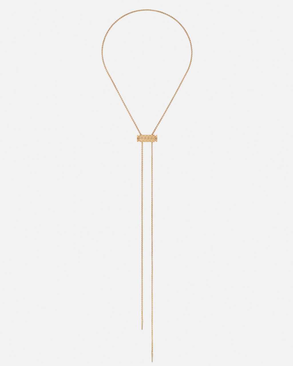 Gold Latch Pendant on GM Chain in Rose Gold