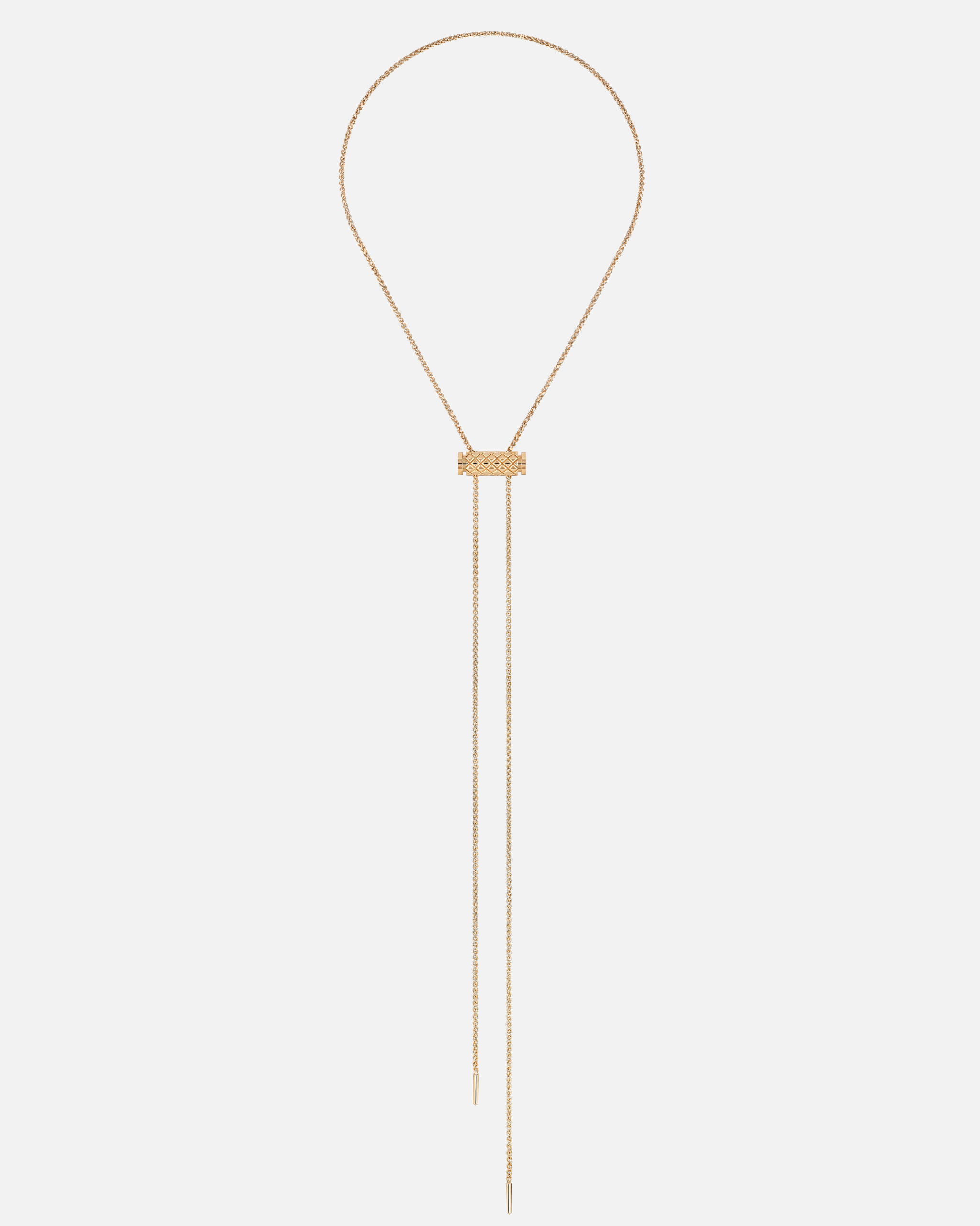 Gold Latch Pendant on GM Chain in Rose Gold