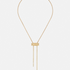 Pendentif Latch Pavé avec chaîne MM en or jaune