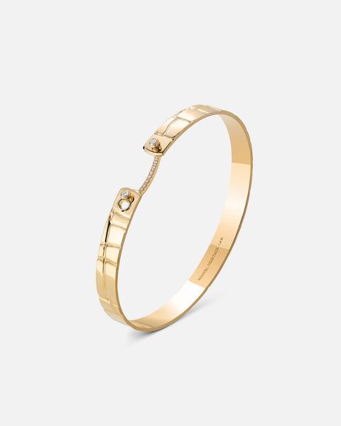 Later Alligator GM Mood Bangle in Yellow Gold – Nouvel Heritage
