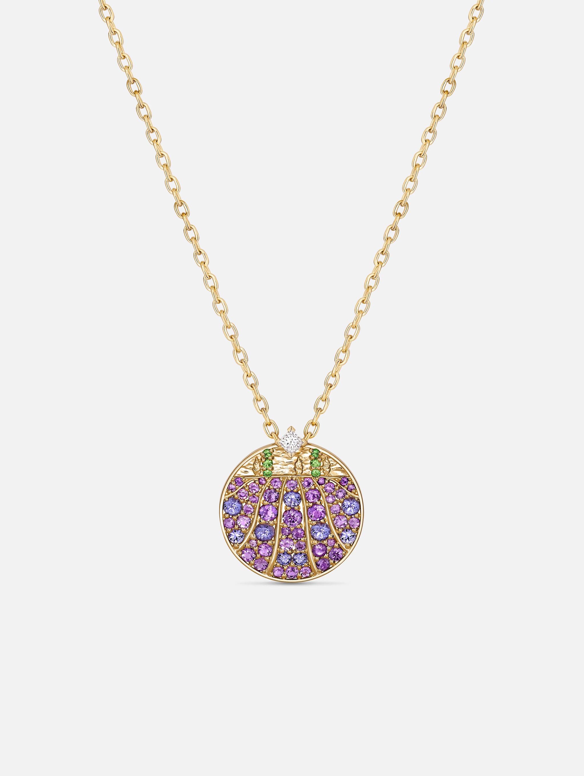 Lavender Fields Medallion in Yellow Gold - 1 - Nouvel Heritage