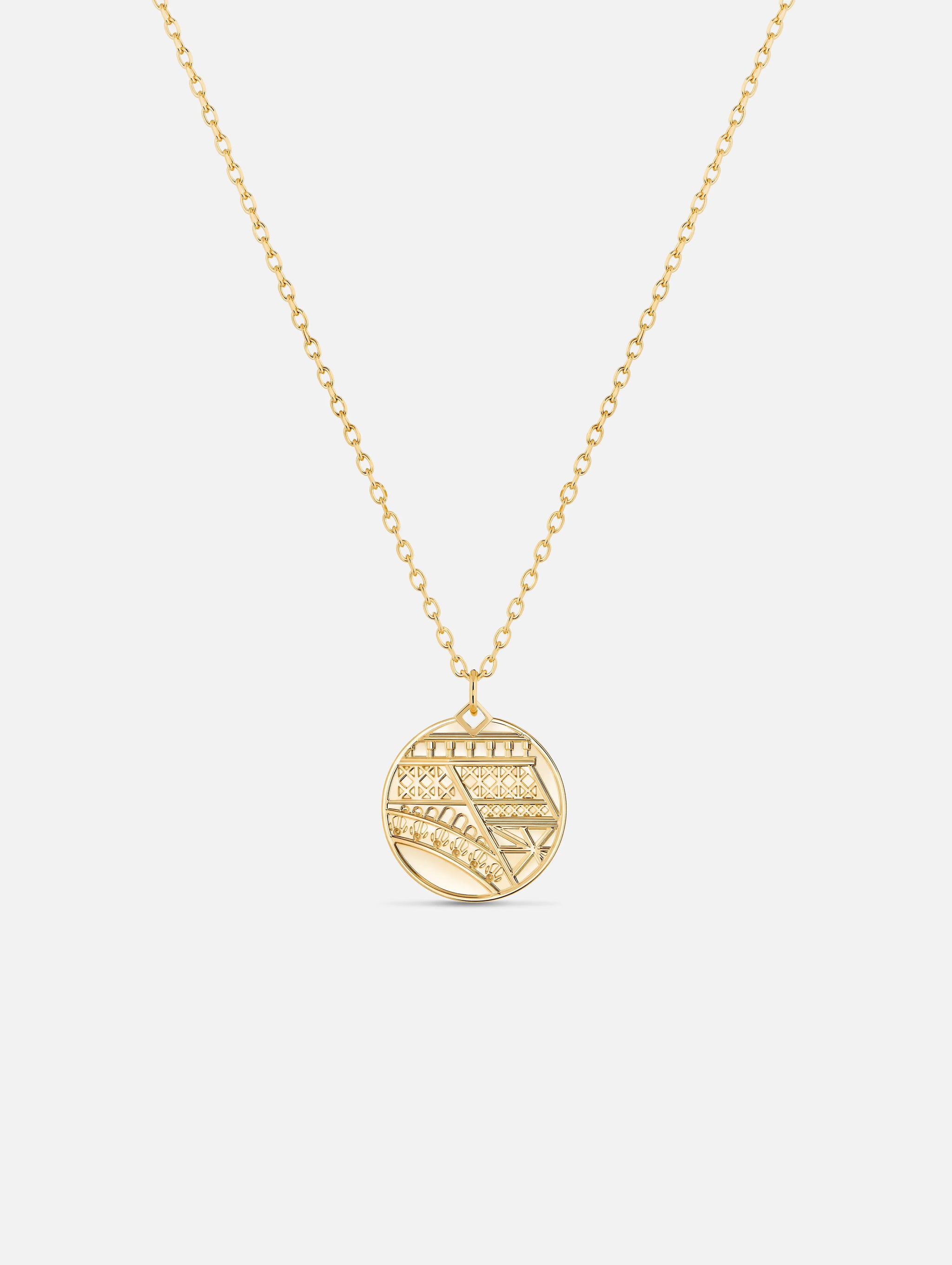 Pendentif Médaillon Paris PM en Or Jaune - 1 - Nouvel Heritage