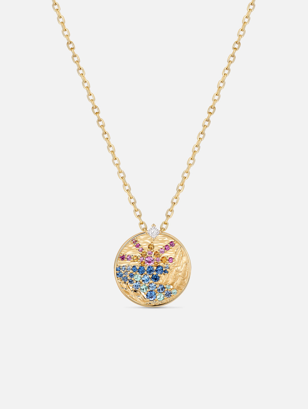 Sunset Medallion in Yellow Gold
