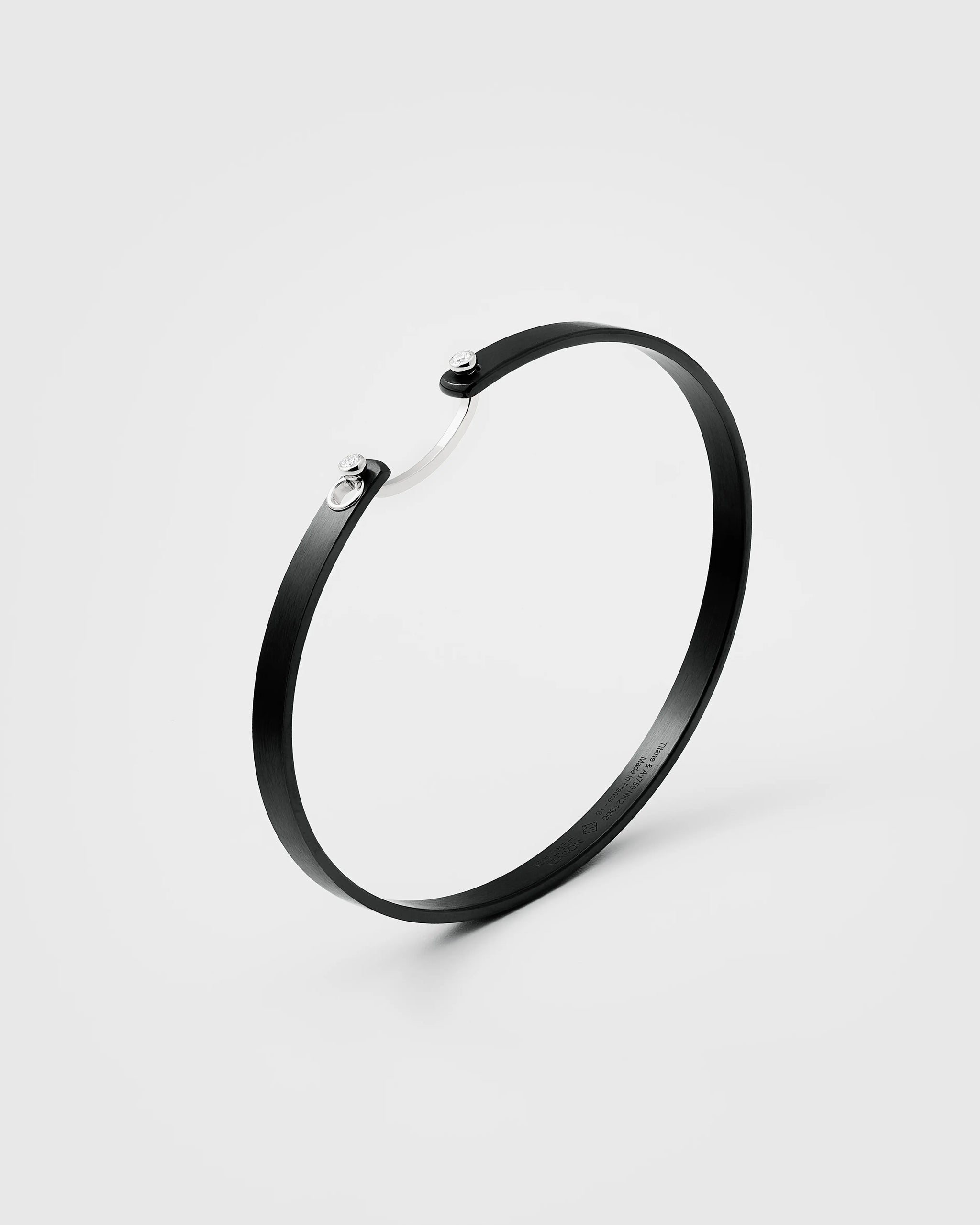 Bracelet Mood Black Titanium en Or Blanc - 1 - Nouvel Heritage
