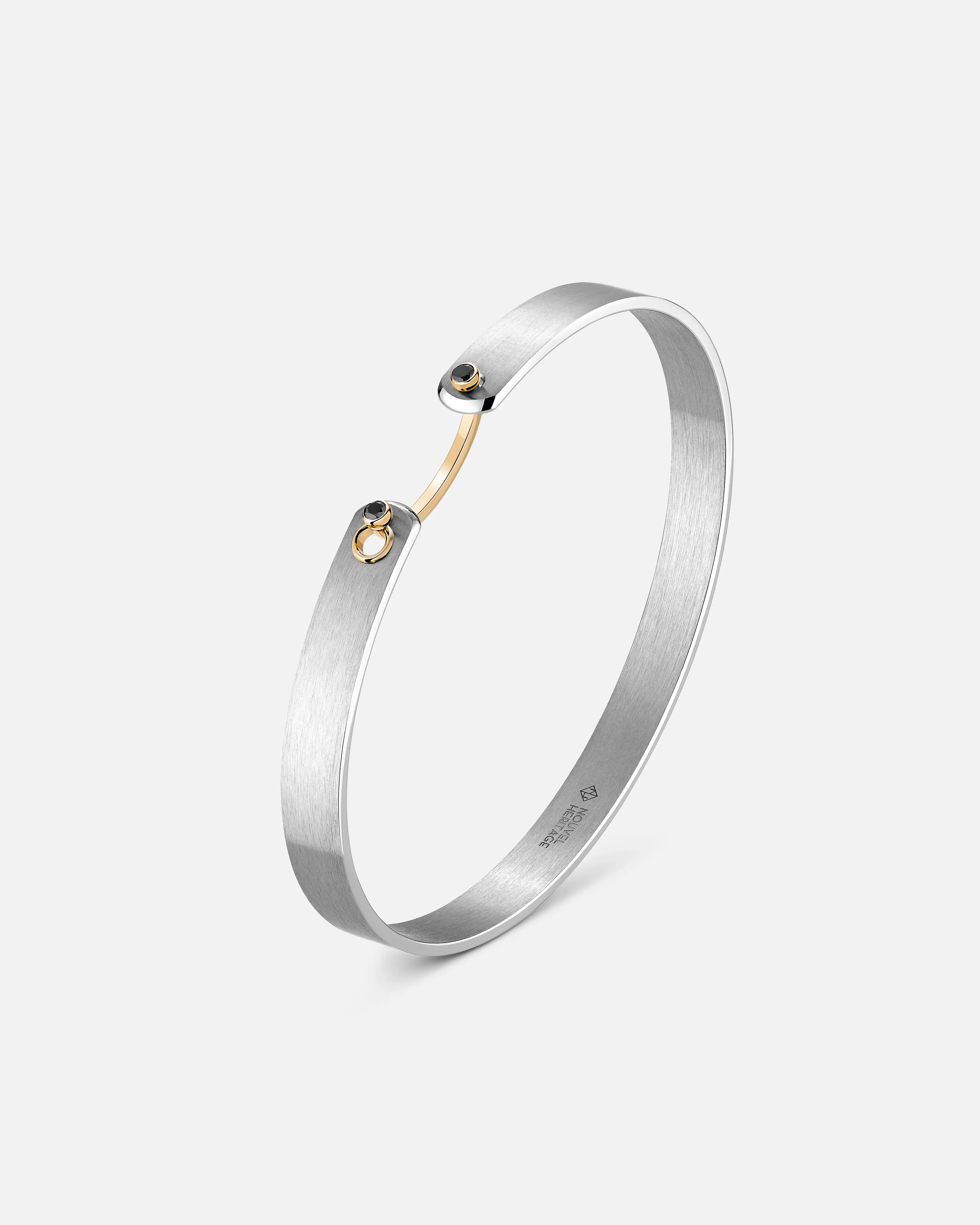 Bracelet Mood Paris From The Sky GM en Or Jaune et Diamant Noir