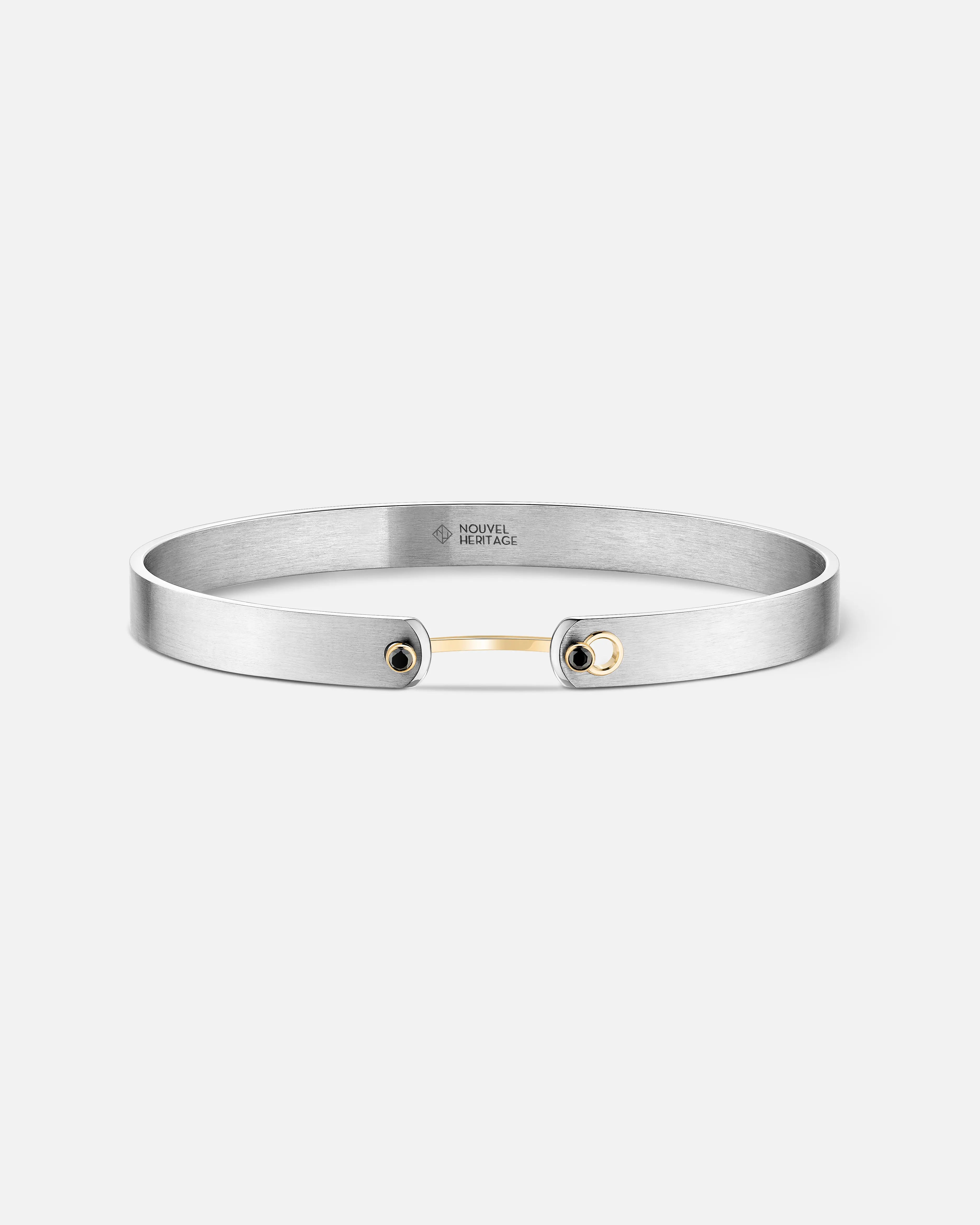 Bracelet Mood Paris From The Sky GM en Or Jaune et Diamant Noir