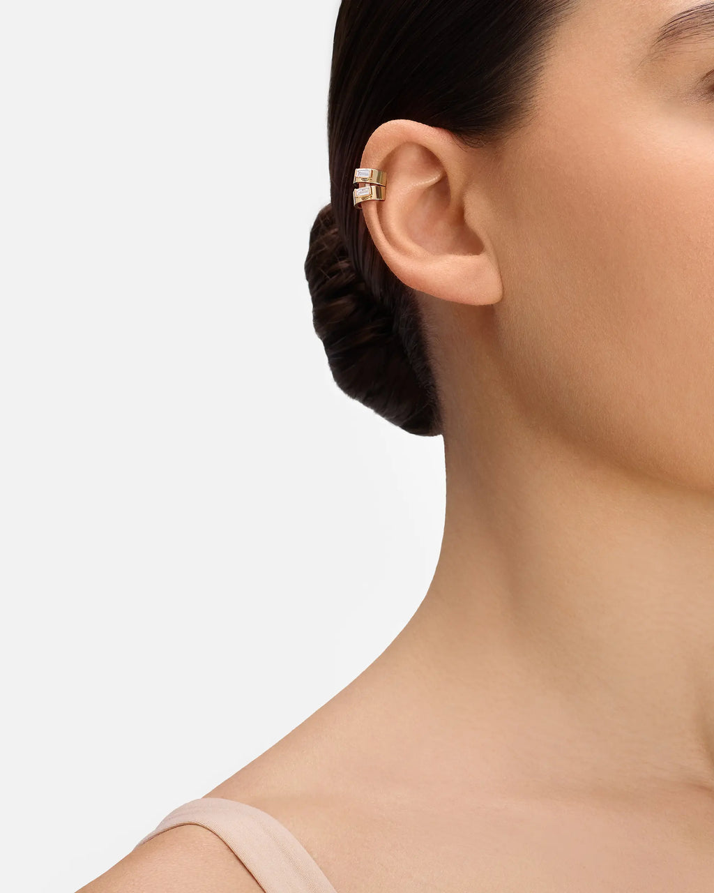 Dinner Date Ear Clip in Yellow Gold
