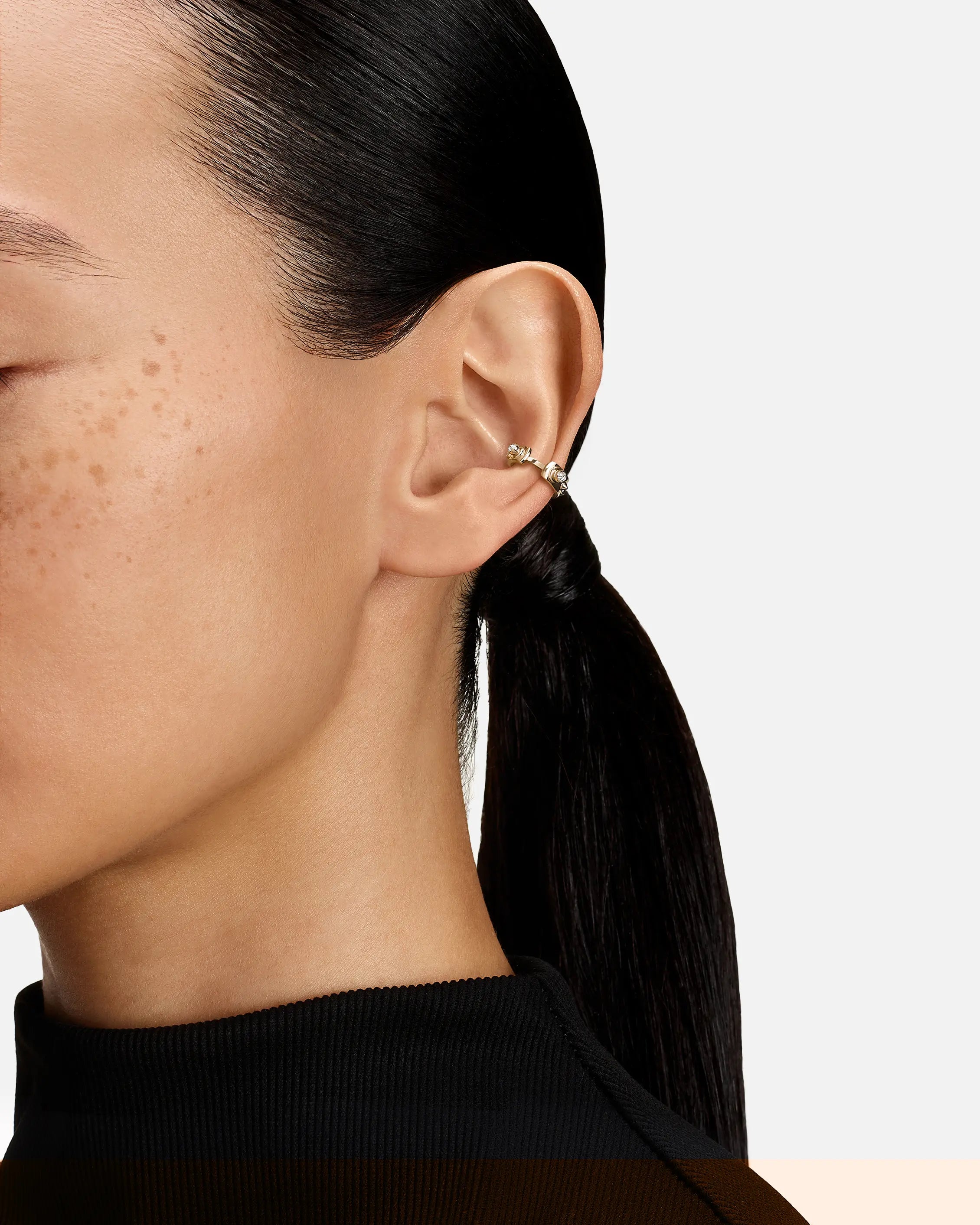 Brunch in NY Ear Cuff in Yellow Gold