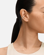 Eternity Tuxedo Ear Cuff in White Gold