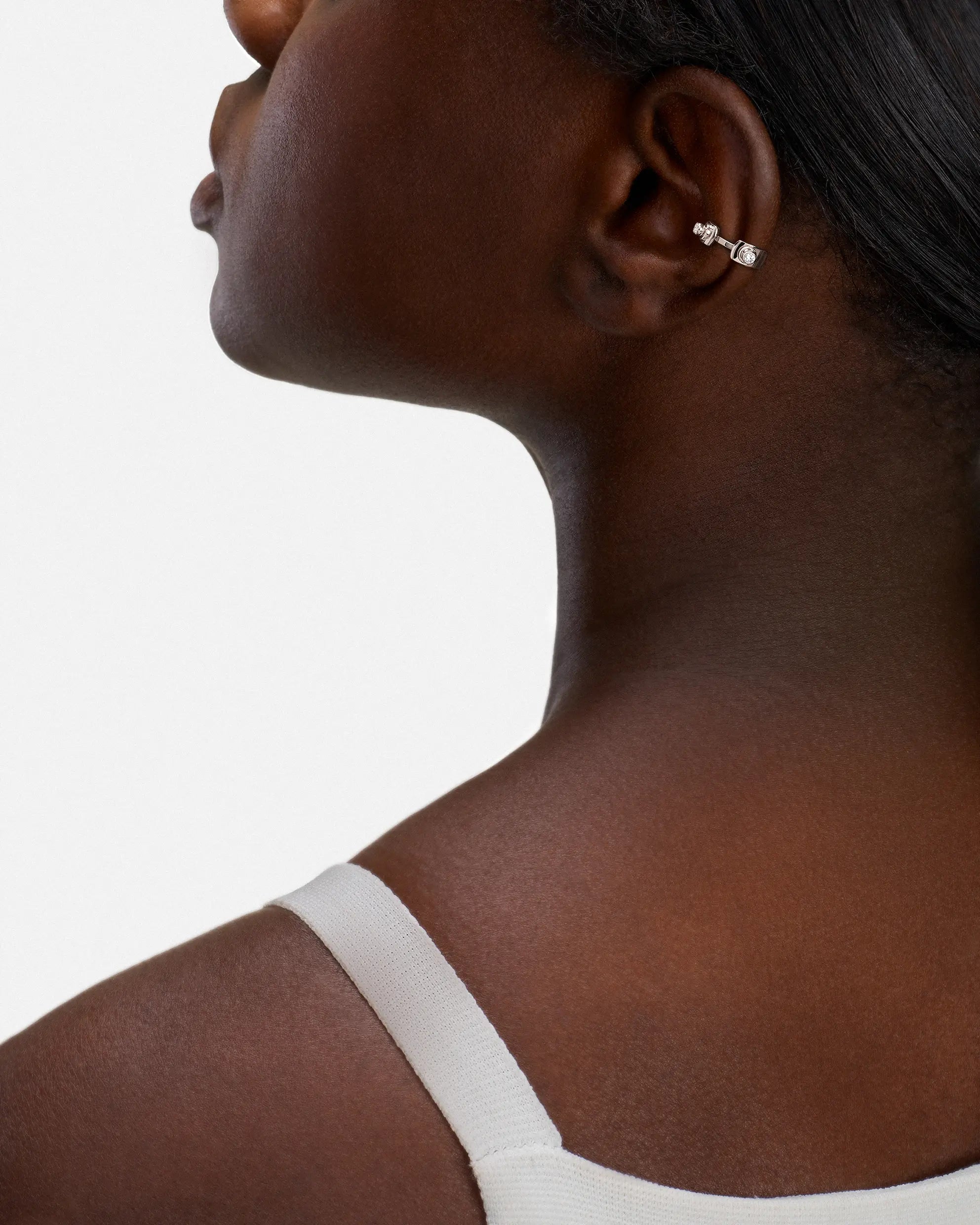 Bijou d'oreille Mood Monday Morning en Or Blanc