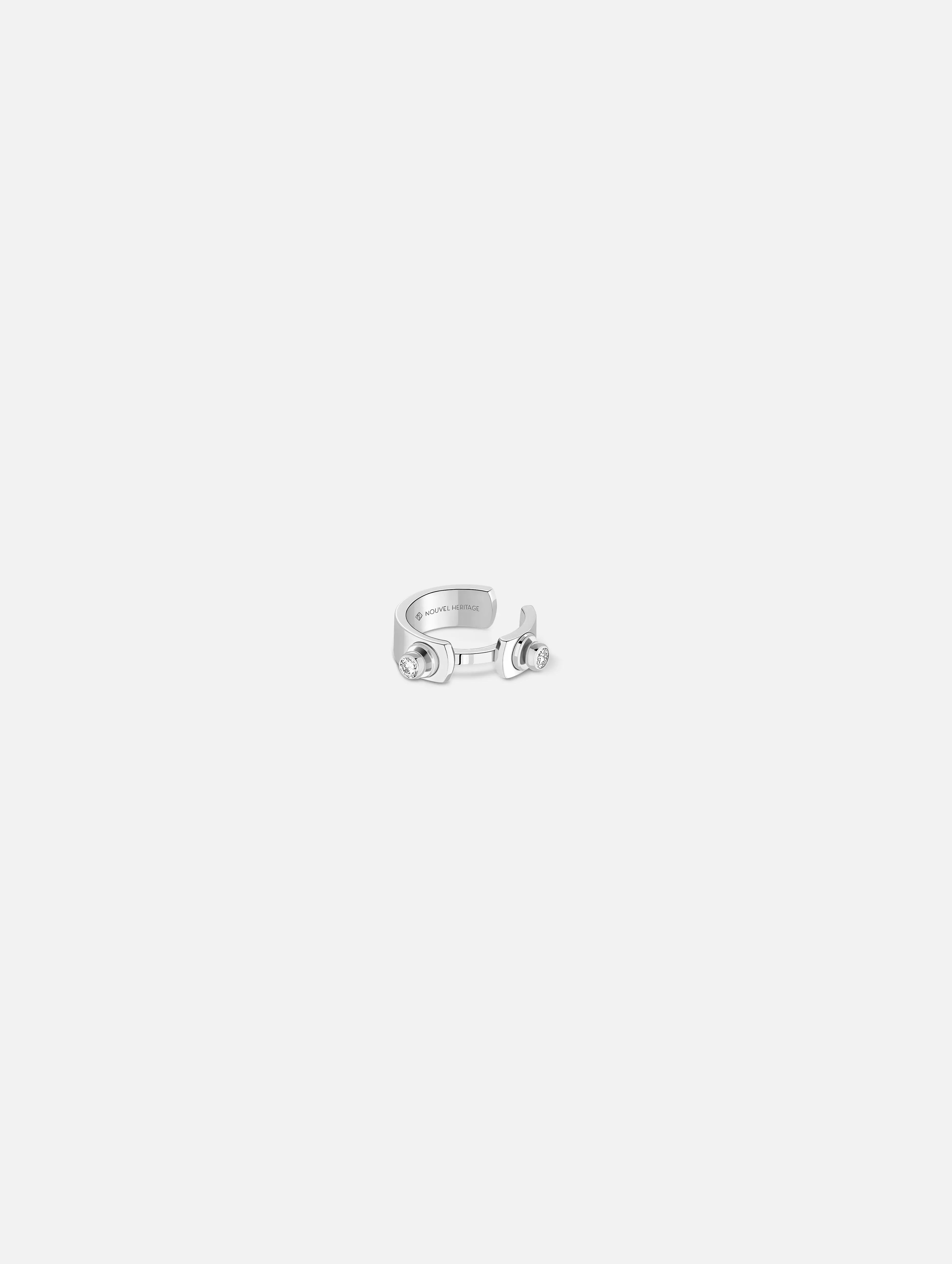 Bijou d'oreille Mood Monday Morning en Or Blanc