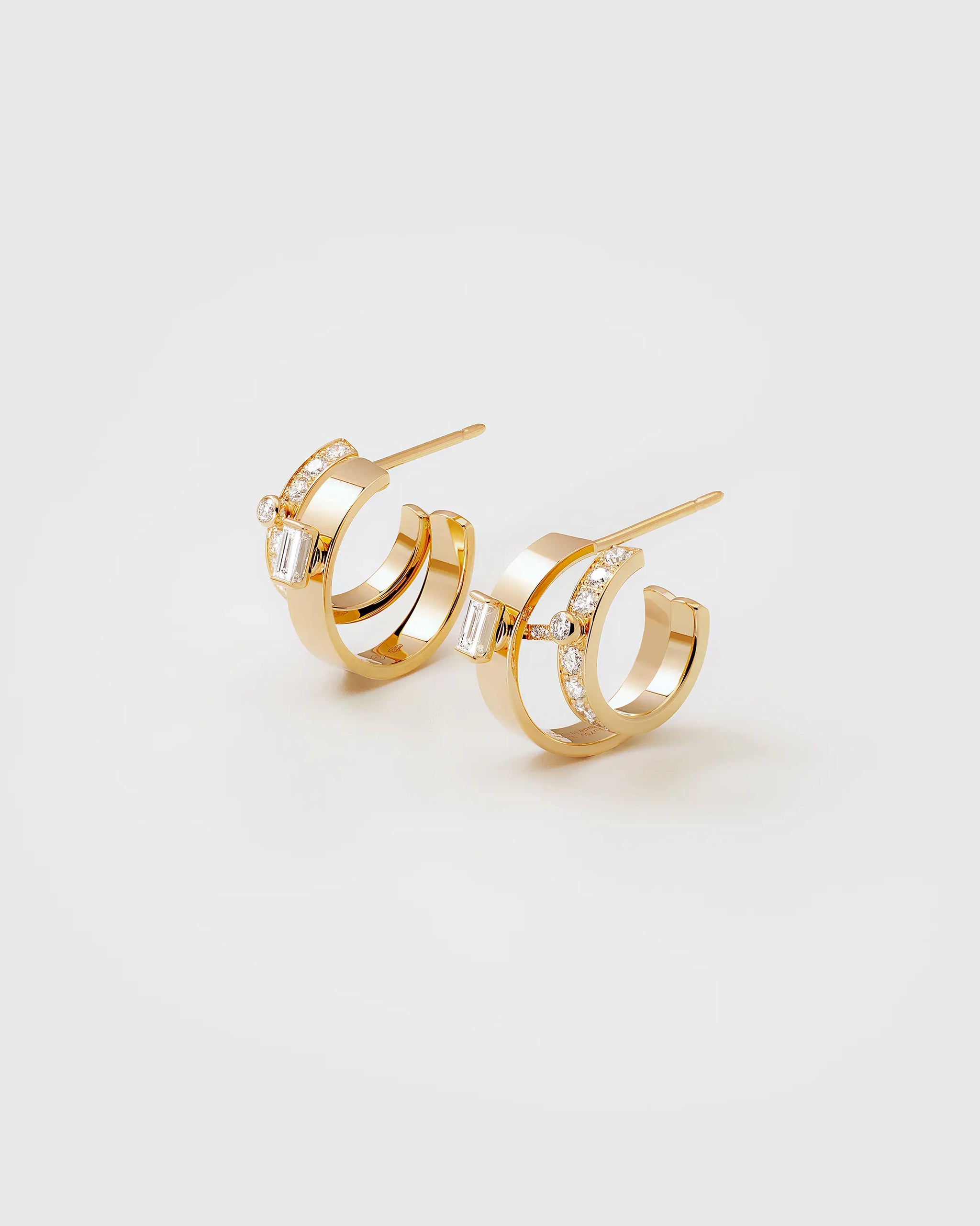 Dinner Date Mood Hoops in Yellow Gold - 1 - Nouvel Heritage