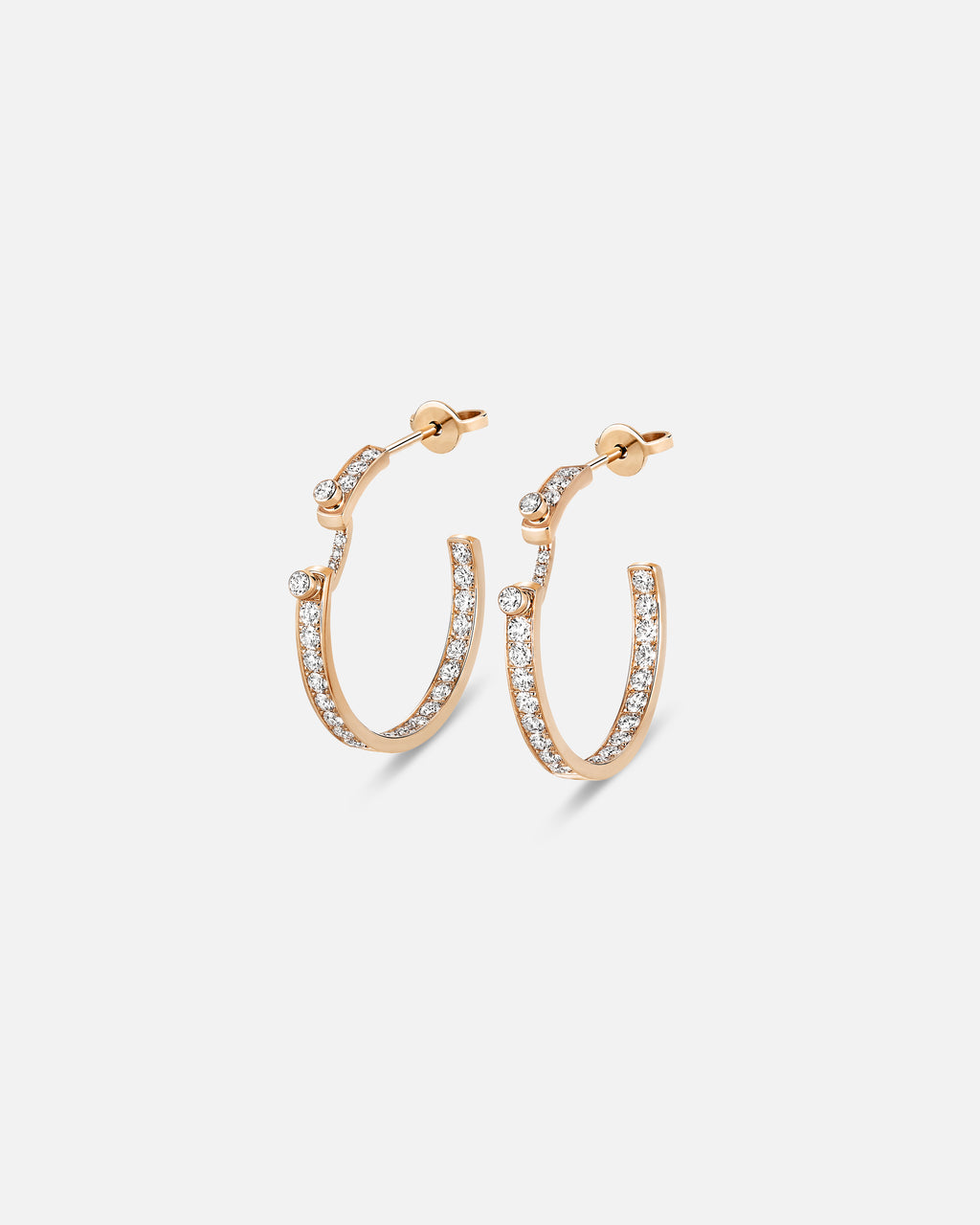 Créoles Mood Eternity Tuxedo en Or Rose
