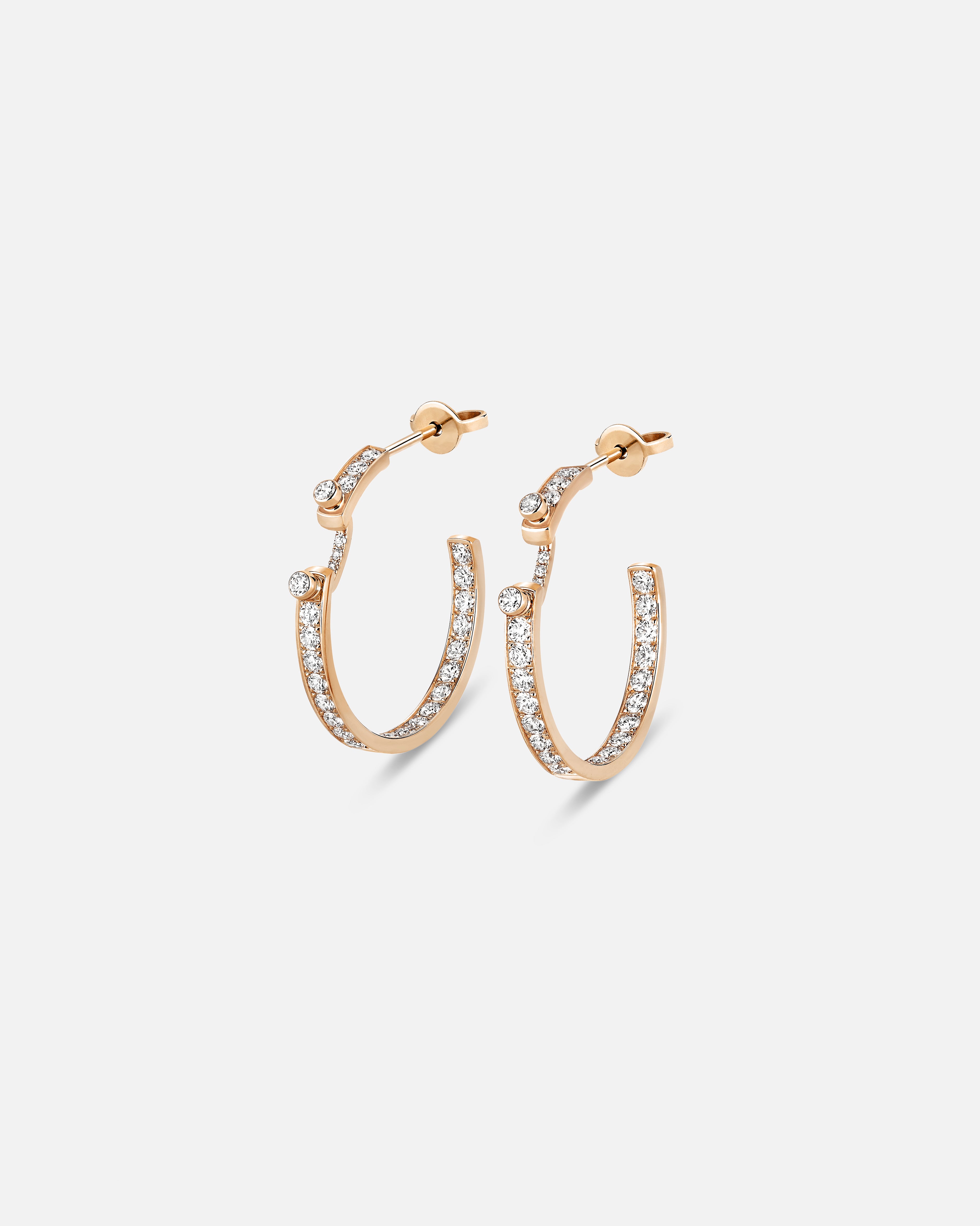 Créoles Mood Eternity Tuxedo en Or Rose