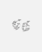 Créoles Mood Monday Morning Double en Or Blanc