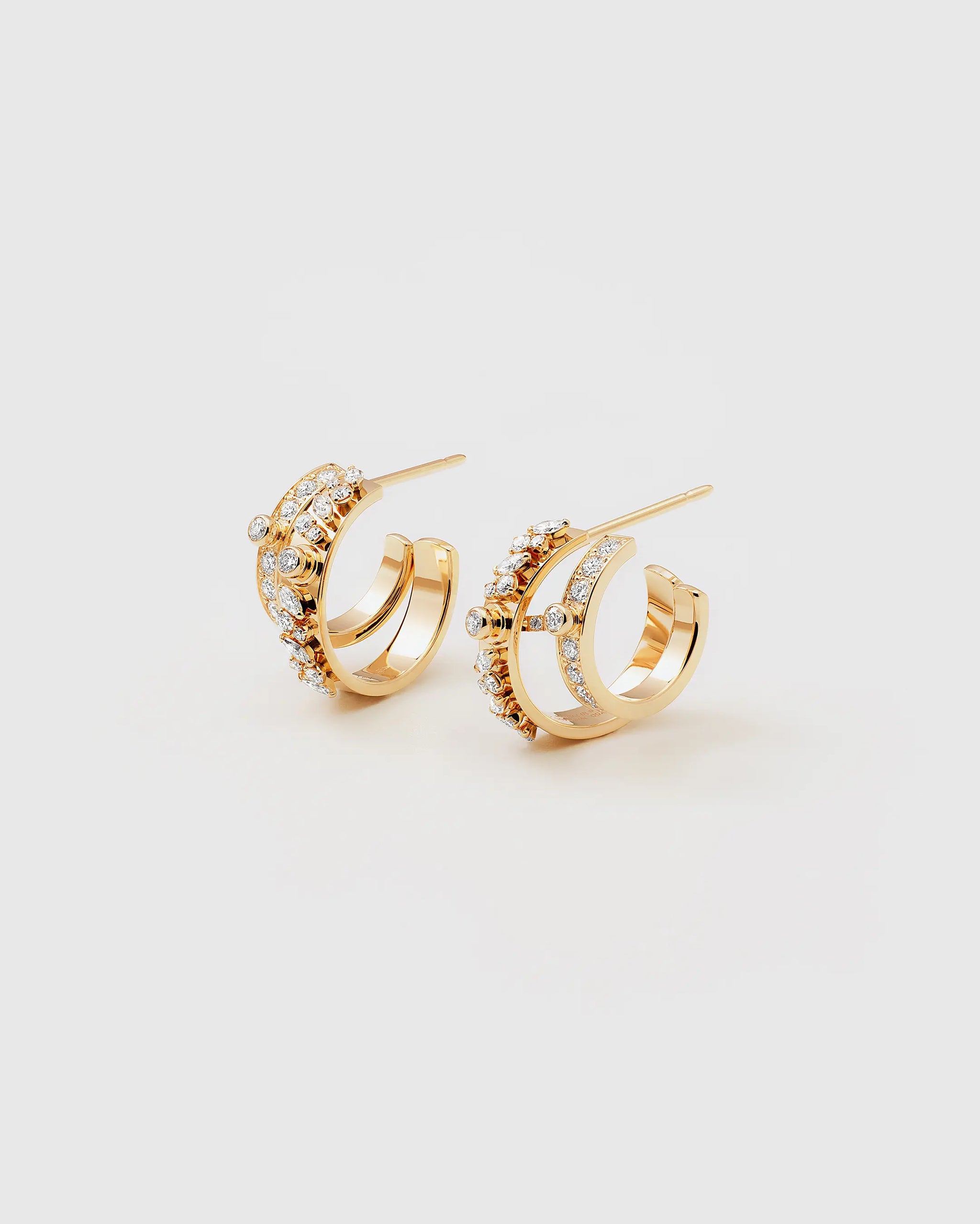 Under The Stars Mood Hoops in Yellow Gold - 1 - Nouvel Heritage