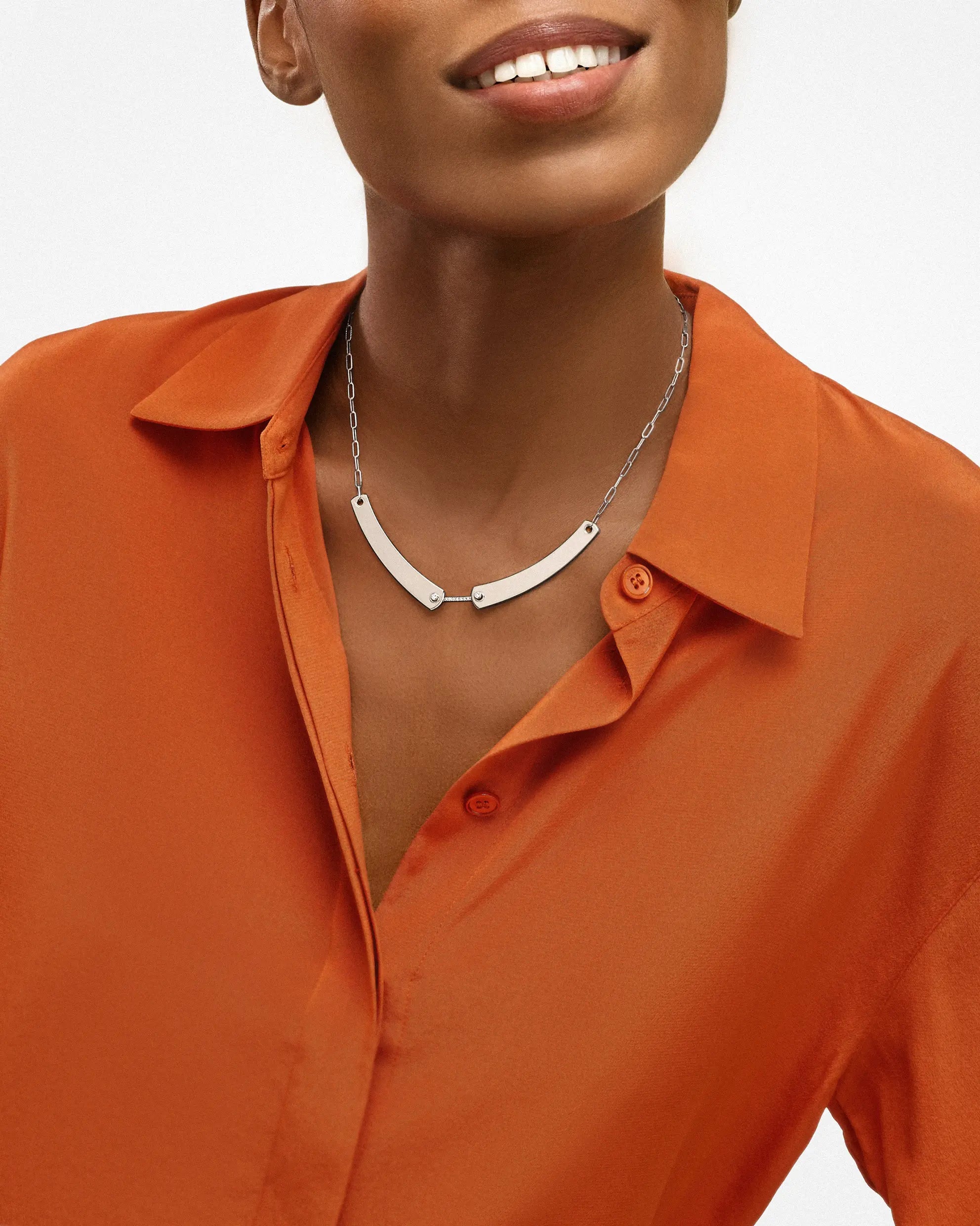 Collier Mood Business Meeting en Or Blanc