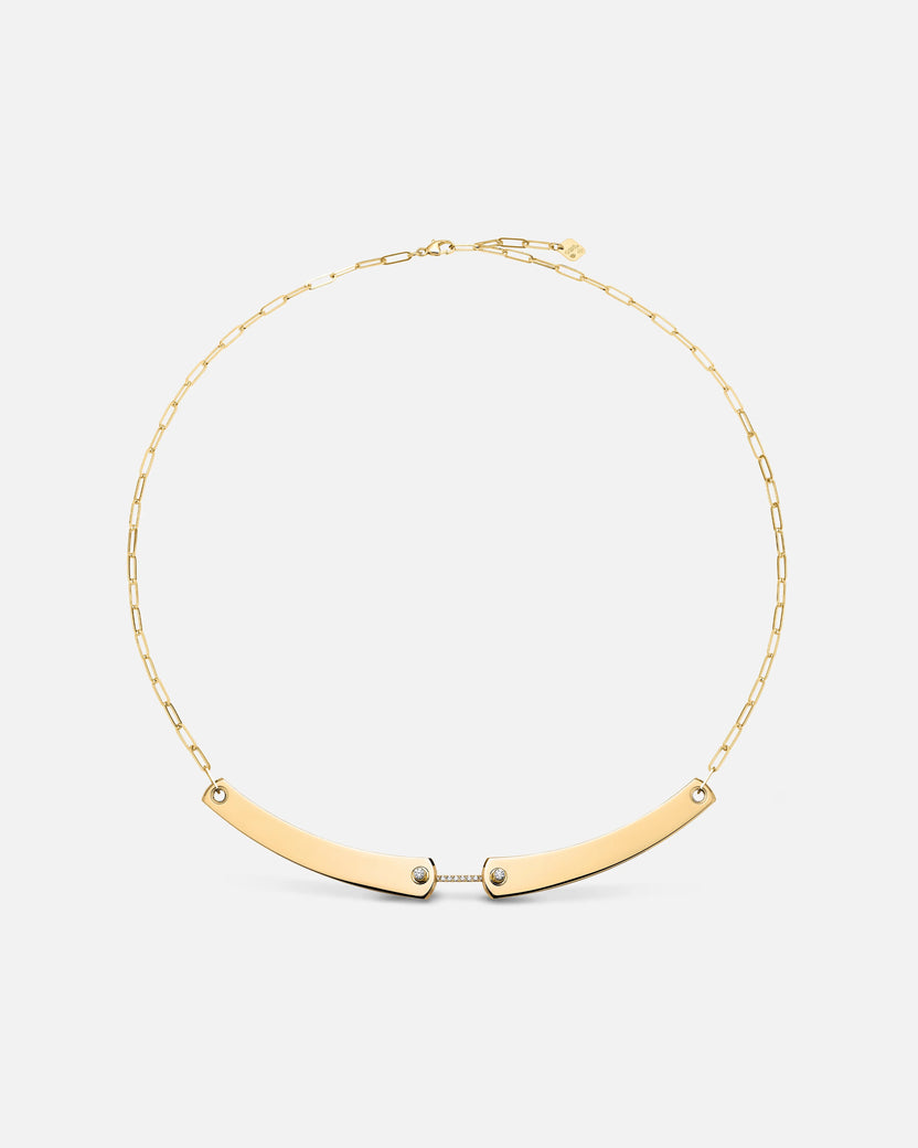 Business Meeting Mood Necklace in Yellow Gold