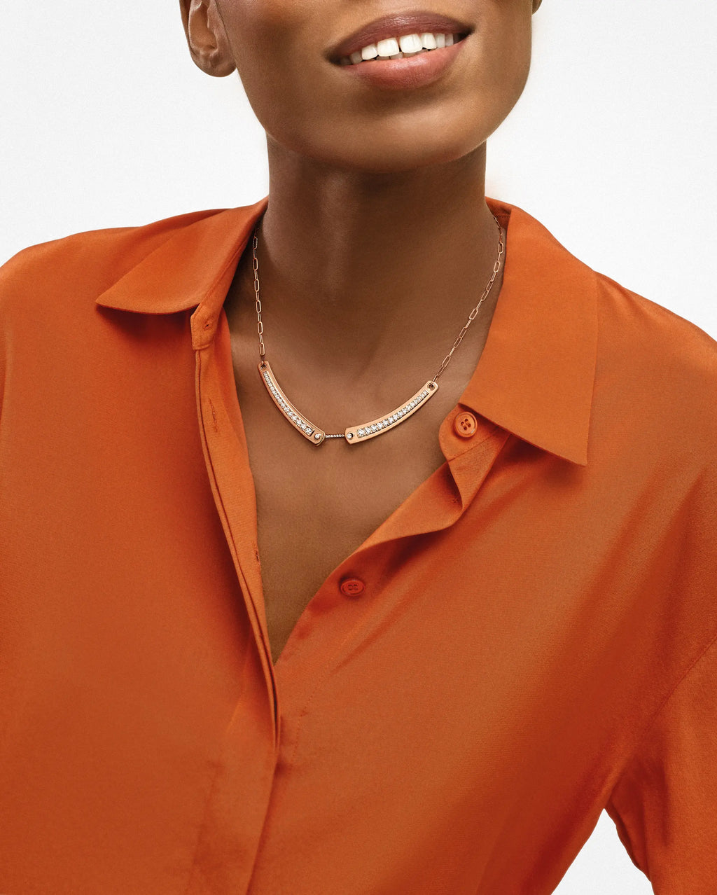 Collier Mood Tuxedo en Or Rose
